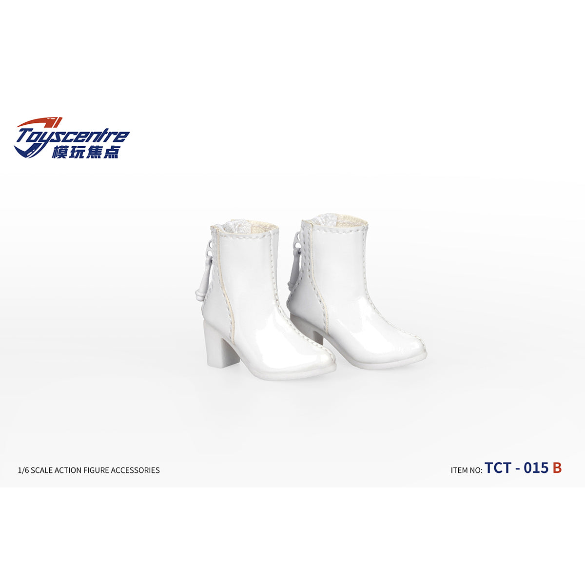 Toyscentre, Female Black Short Boots Shoes, Doll Accessory for 12-inches Action Figurine