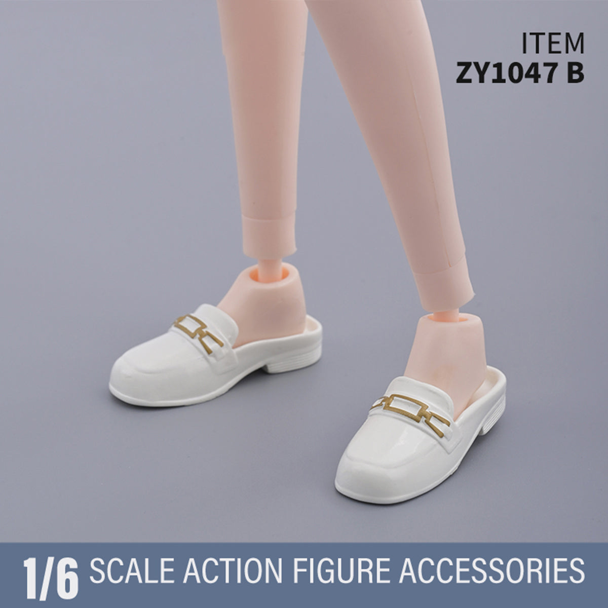 ZYTOYS, Closed-Toe Mules, Doll Accessory for 12-inches Figure