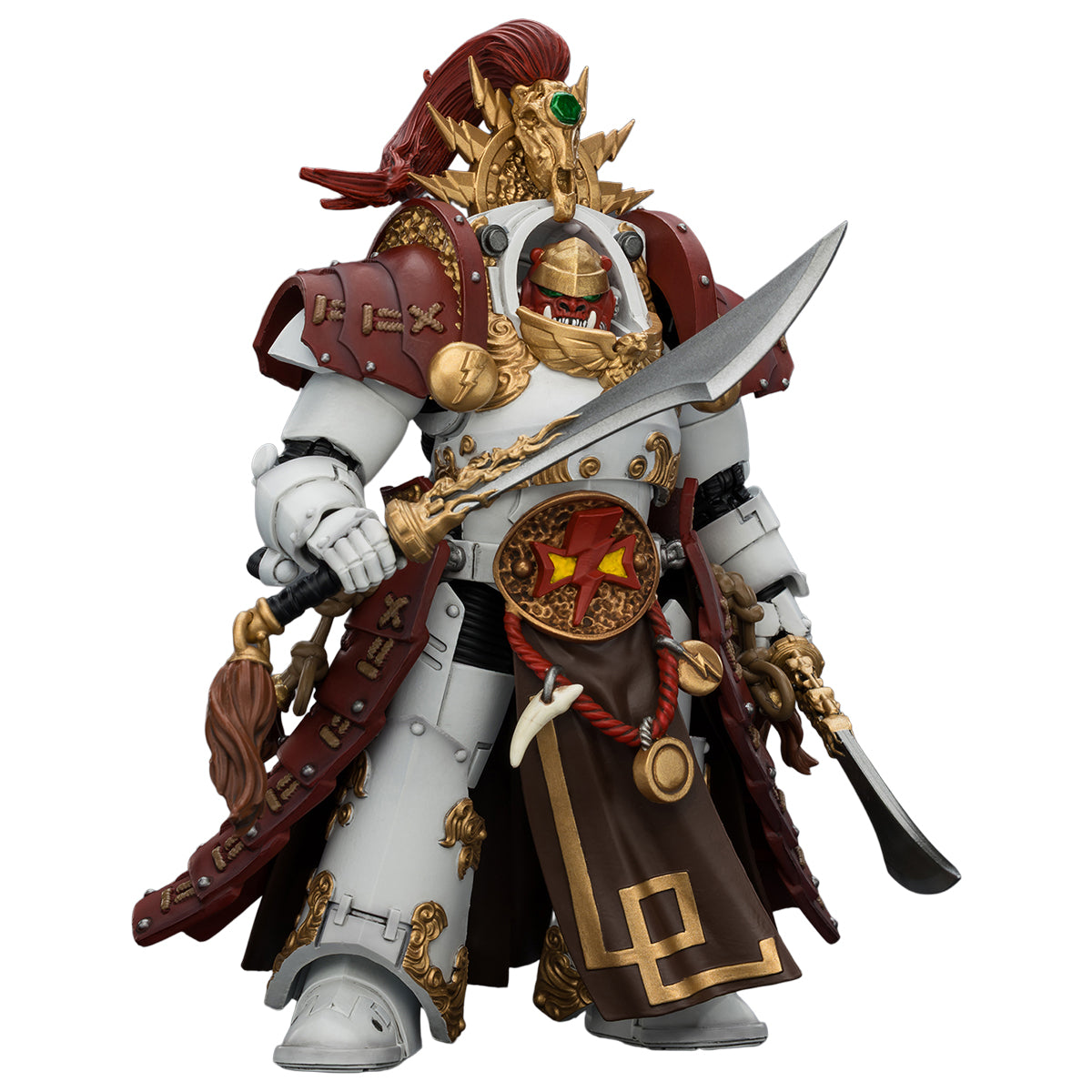 JOYTOY Warhammer 40,000 White Scars Contemptor Dreadnought & Hibou Khan Seeker of Atonement & Qin Xa - Master of the Keshig 1/18 Scale Action Figure