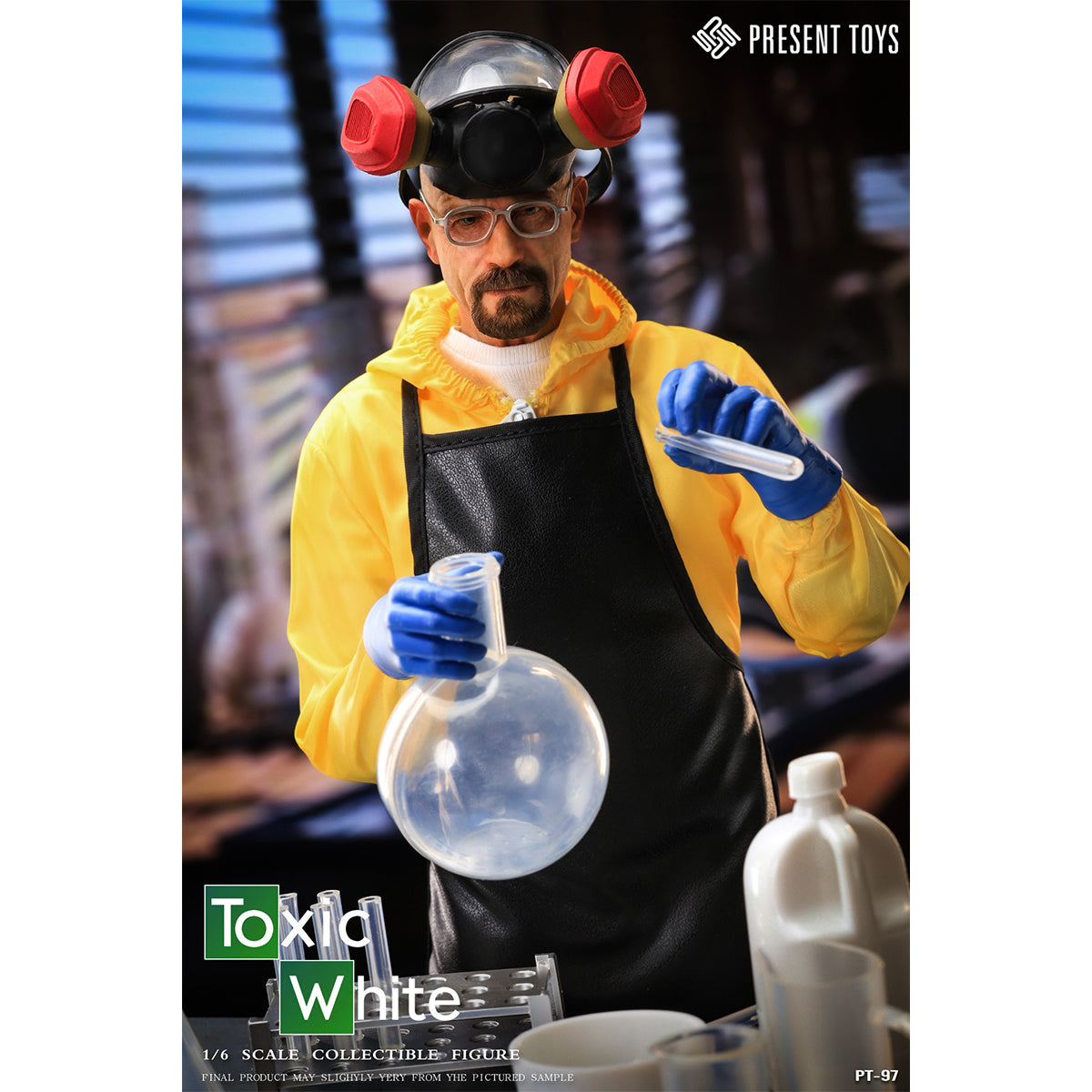 PRESENT TOYS, Pink Man/Toxic White/Scene Set, Action Figures