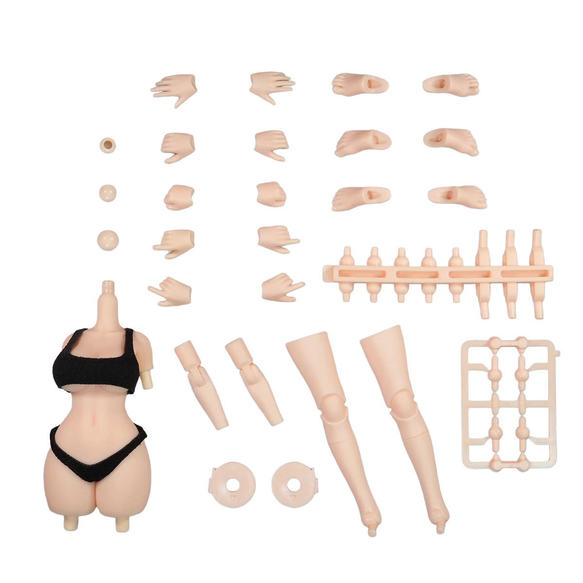 CHENJI CRAFT Female Action Figure Base Body (XL Size) Articulated Joints Action Figure Body & Reconfiguration Expansion Pack