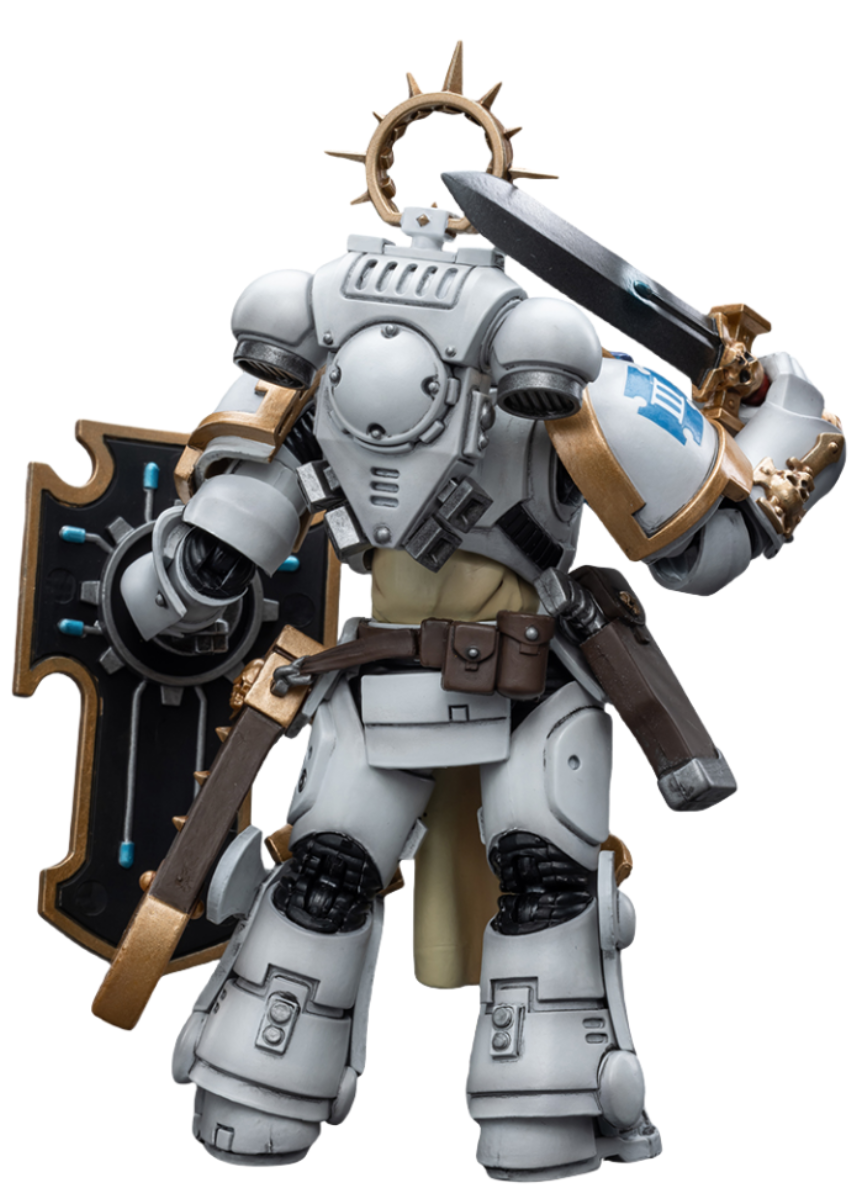 JoyToy Warhammer 40K Figurine à collectionner : Consuls Blancs Bladeguard Veteran Figurines d'action à l'échelle 1:18 JT7981