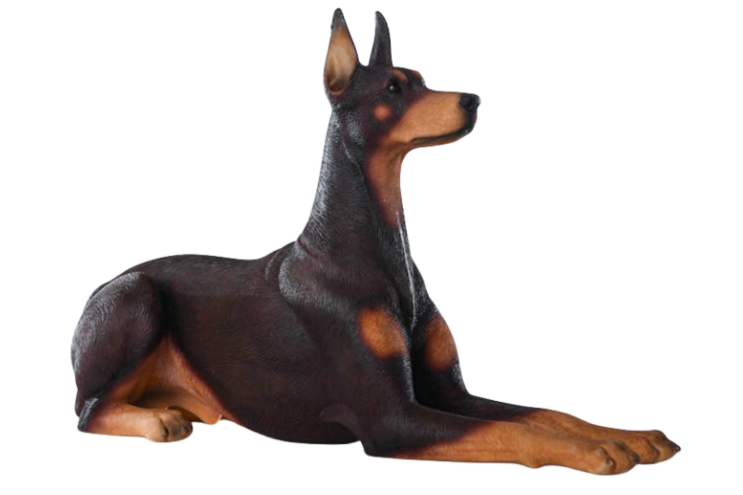 Figura de perro coleccionable JXK: Doberman Pinscher, pintada a mano por expertos, realista, de resina segura, miniatura a escala 1:6.