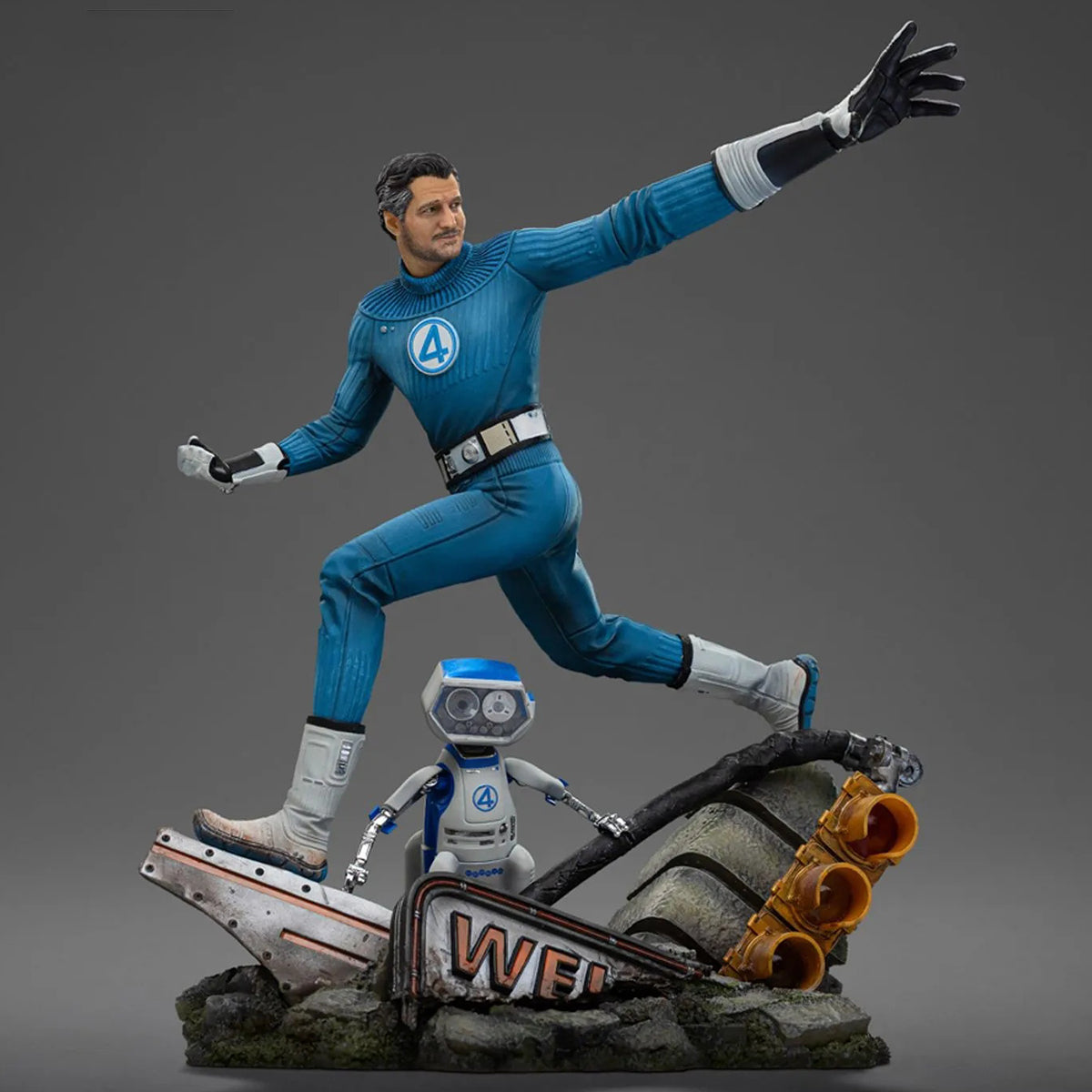 Iron Studios The Fantastic Four: First Steps - Mister Fantastic & Invisible Woman & Thing & Human Torch Art Statue