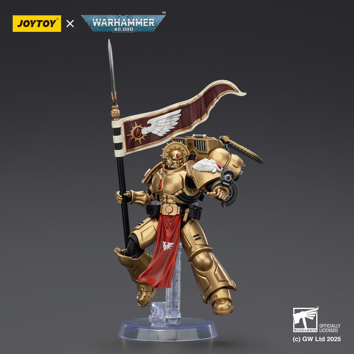 (Only Shipped to the US) JOYTOY Blood Angels Sanguinary Guard 3 with Angelus Boltgun and Encarmine Spear JT01864 1/18 Scale Action Figure