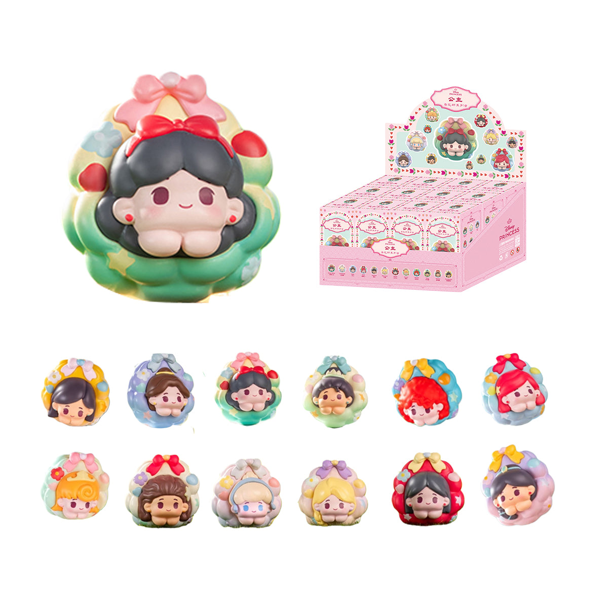 MORSTORM Disney Princess Floral Wreath Series Set Blind Box Figure