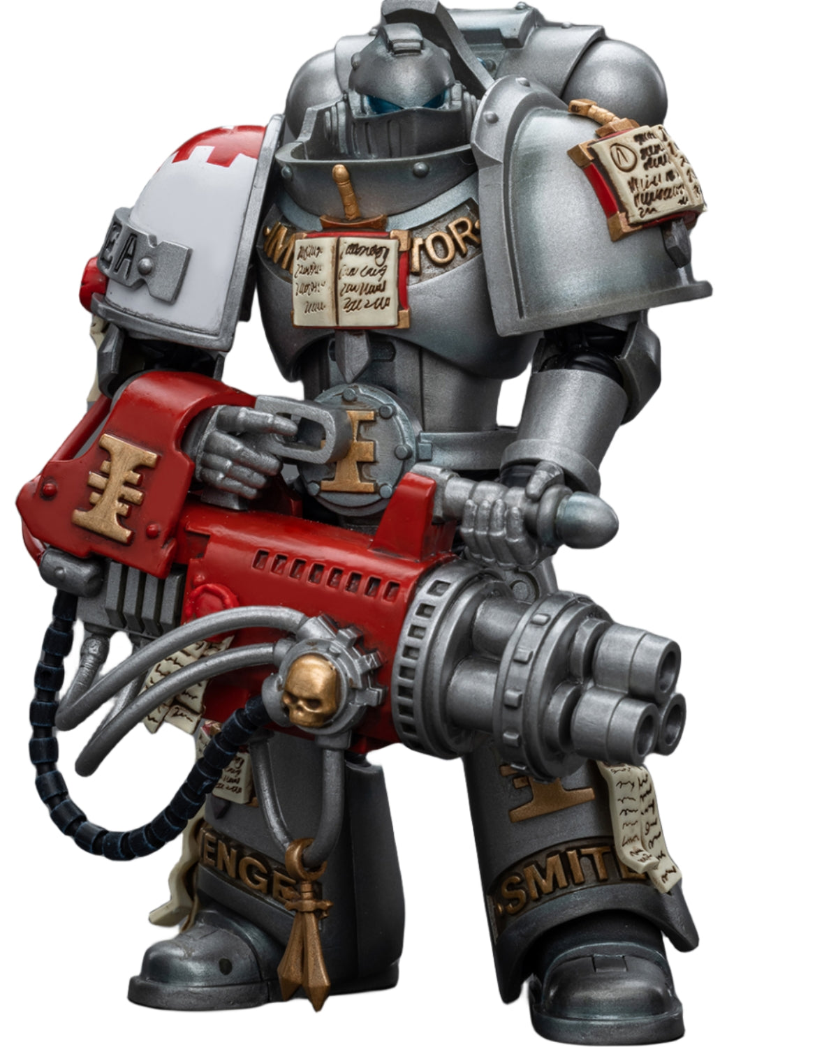 Figurine de collection JoyToy Warhammer 40K : Grey Knights Strike Squad, chevalier gris avec Psilencer, échelle 1:18, JT9008