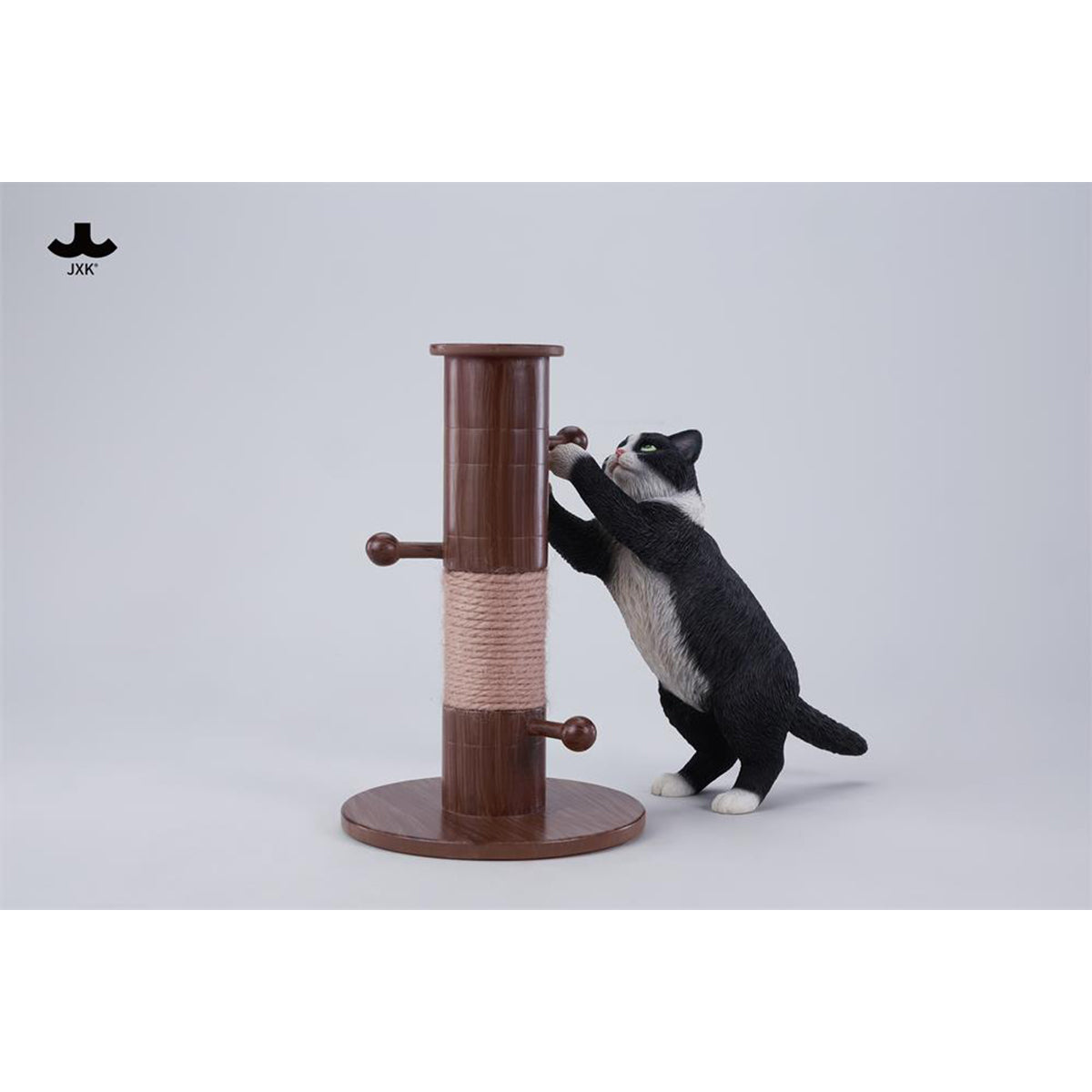 JXK Kung Fu Cat Static Expertly Hand-Painted Lifelike Animal Figurine