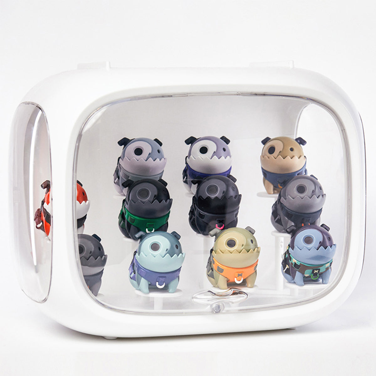 MR.BONE Fourth Generation Camping Dirty Silk Dog Sitting Pose Blind Box Figure