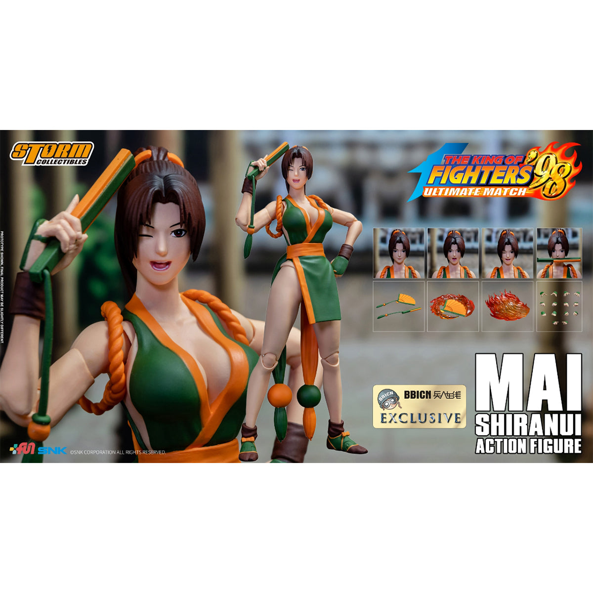 Storm Collectibles Mai Shiranui Green Special Color 1/12 Scale Action Figure