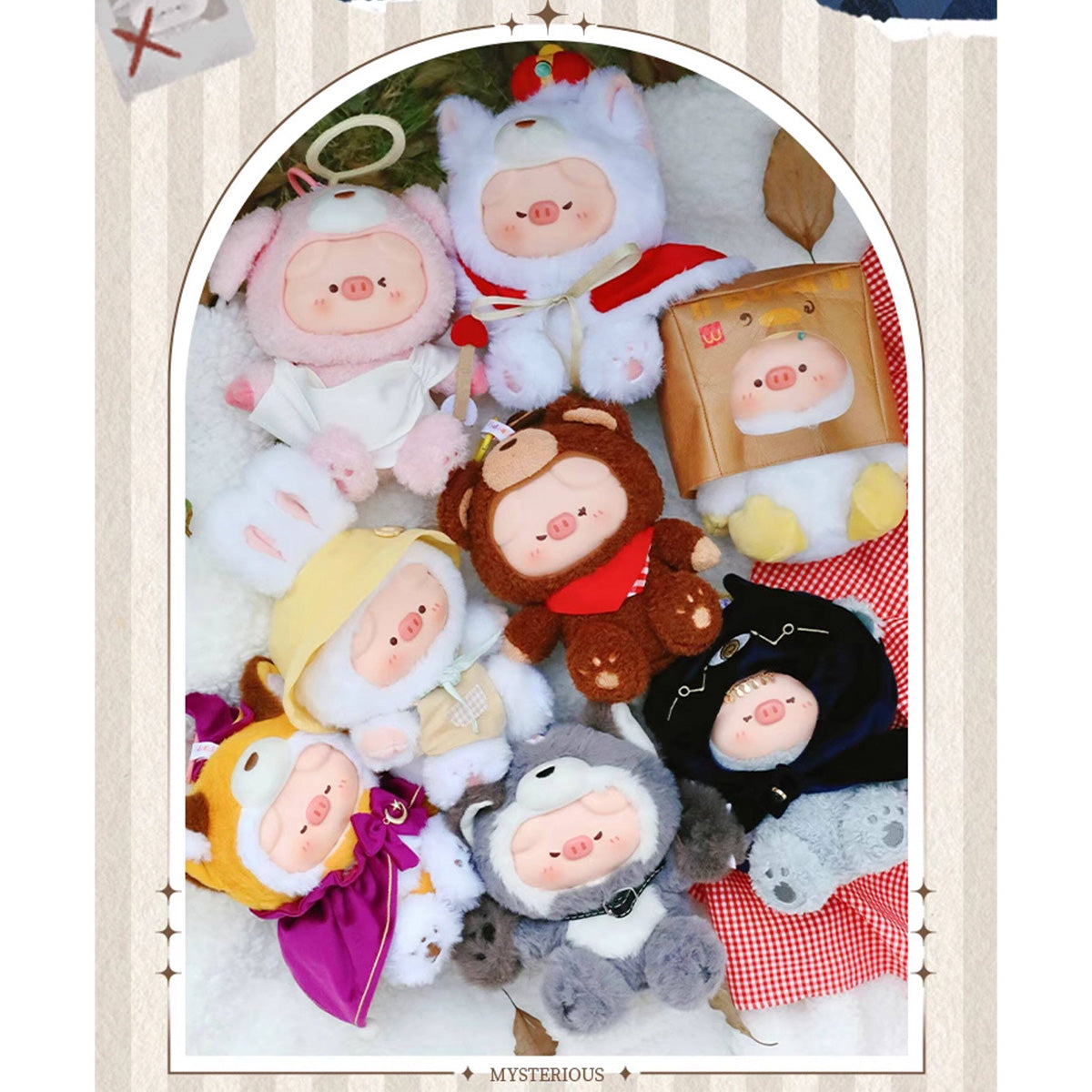 PikoPig Mysterious Preview Letter Series Vinyl Face Plush Blind Box
