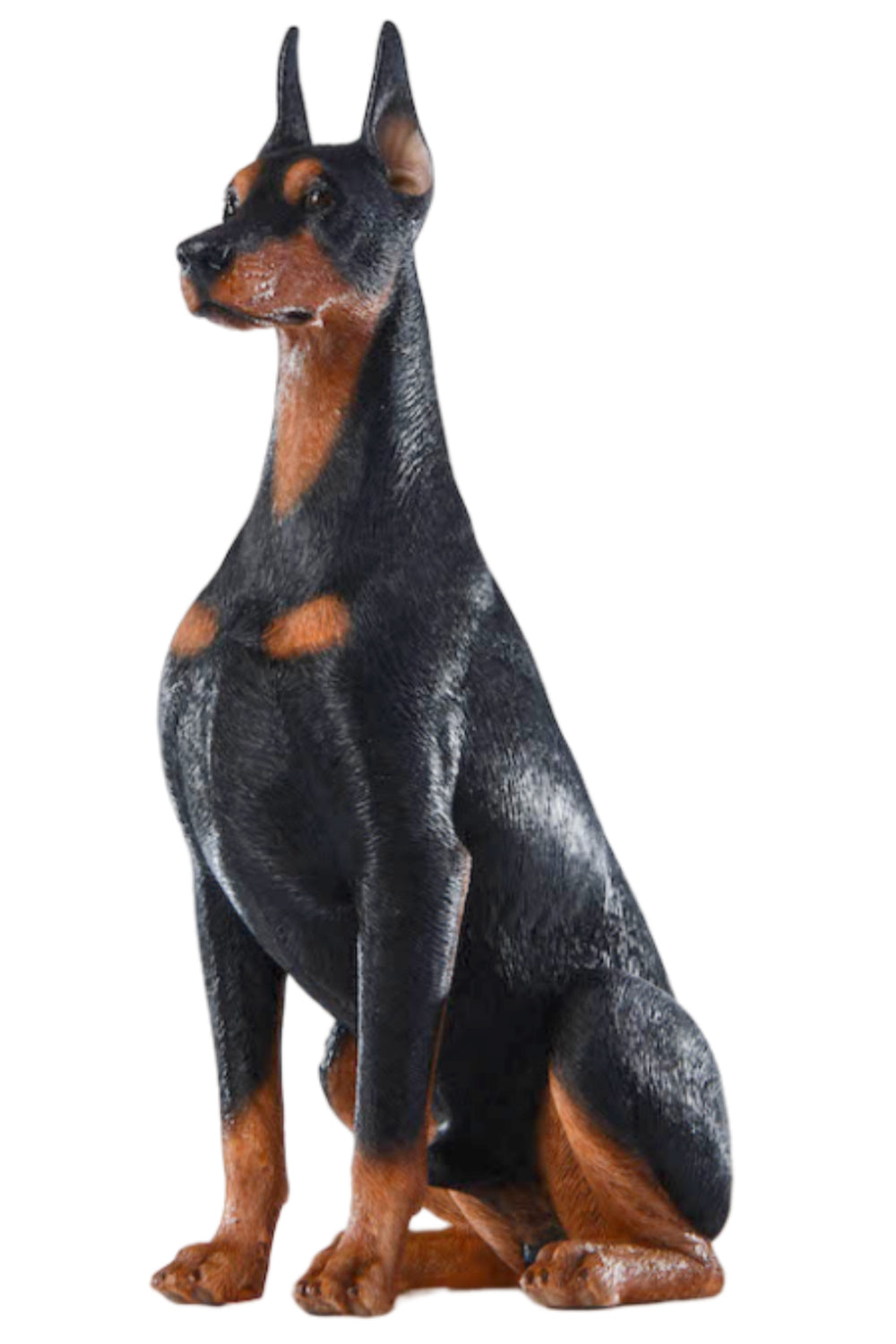 Figura de perro coleccionable JXK: Doberman Pinscher, pintada a mano por expertos, realista, de resina segura, miniatura a escala 1:6.