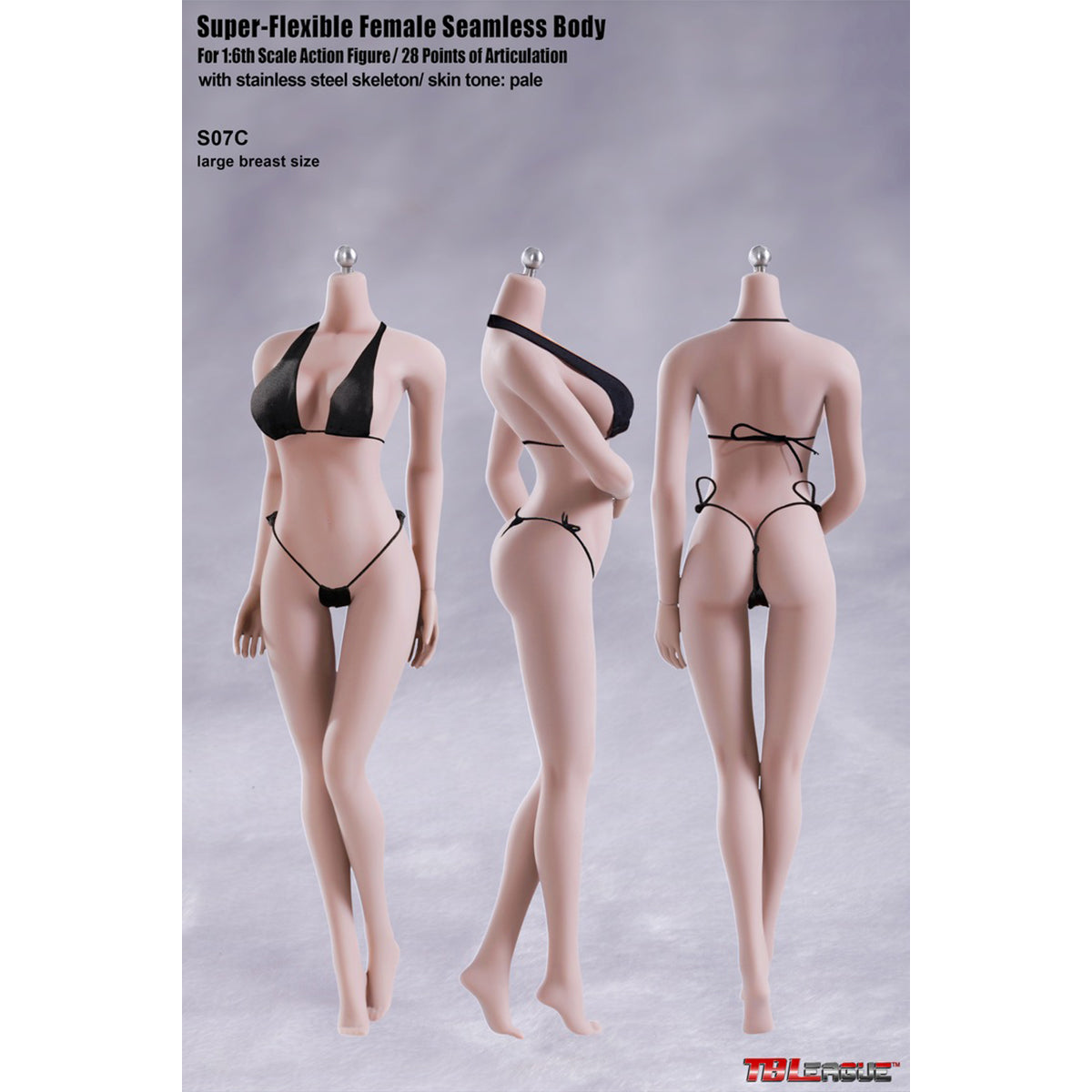 TBLeague Female Seamless Medium Bust/Large Bust Headless Integrated/Detachable Feet 1/6 Scale Action Figure Body