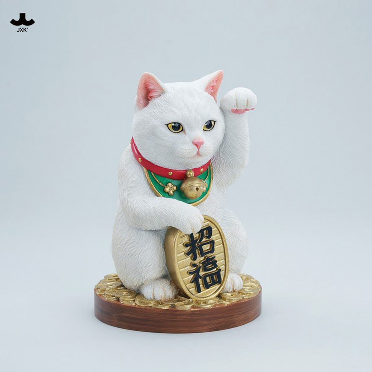 JXK Lucky Cat (JXK360) Maneki-neko Beckoning Fortune Cat Collectible Figure Statue