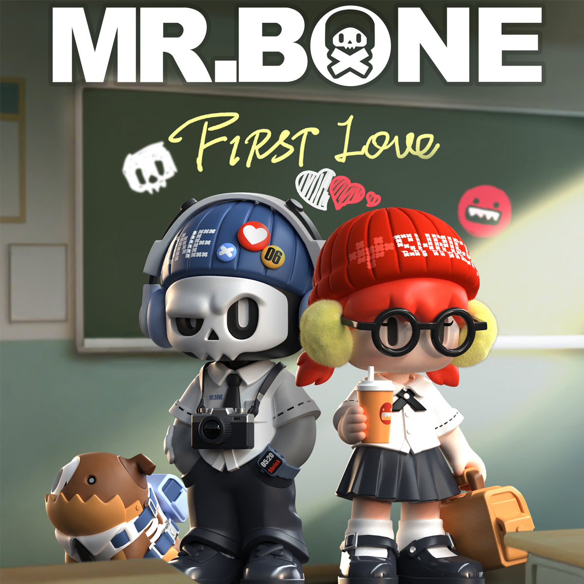 MR.BONE Big Doll School Uniform Couple Set FIRST LOVE Art Figurine