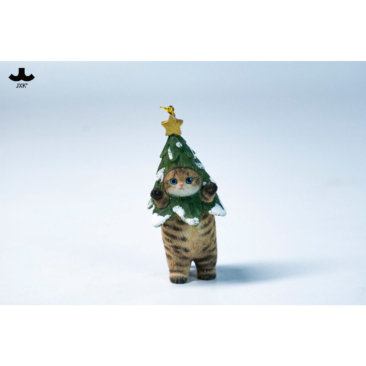 JXK Christmas Cat Tree Static Expertly Hand-Painted Lifelike Animal Figurine
