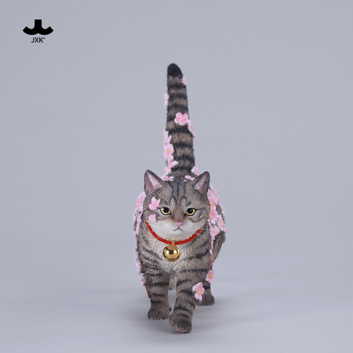 JXK, Cherry Blossom Cat, Static Animal Figurine