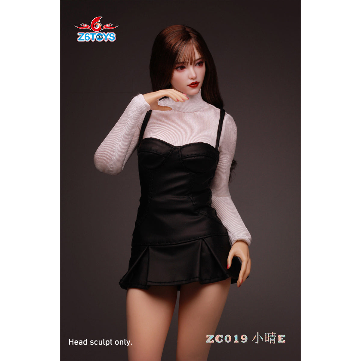 Z6TOYS Asian Movable Eye Female Xiaoqing Head Sculpt Accessory Fit 1/6 Scale 12-inches Figure