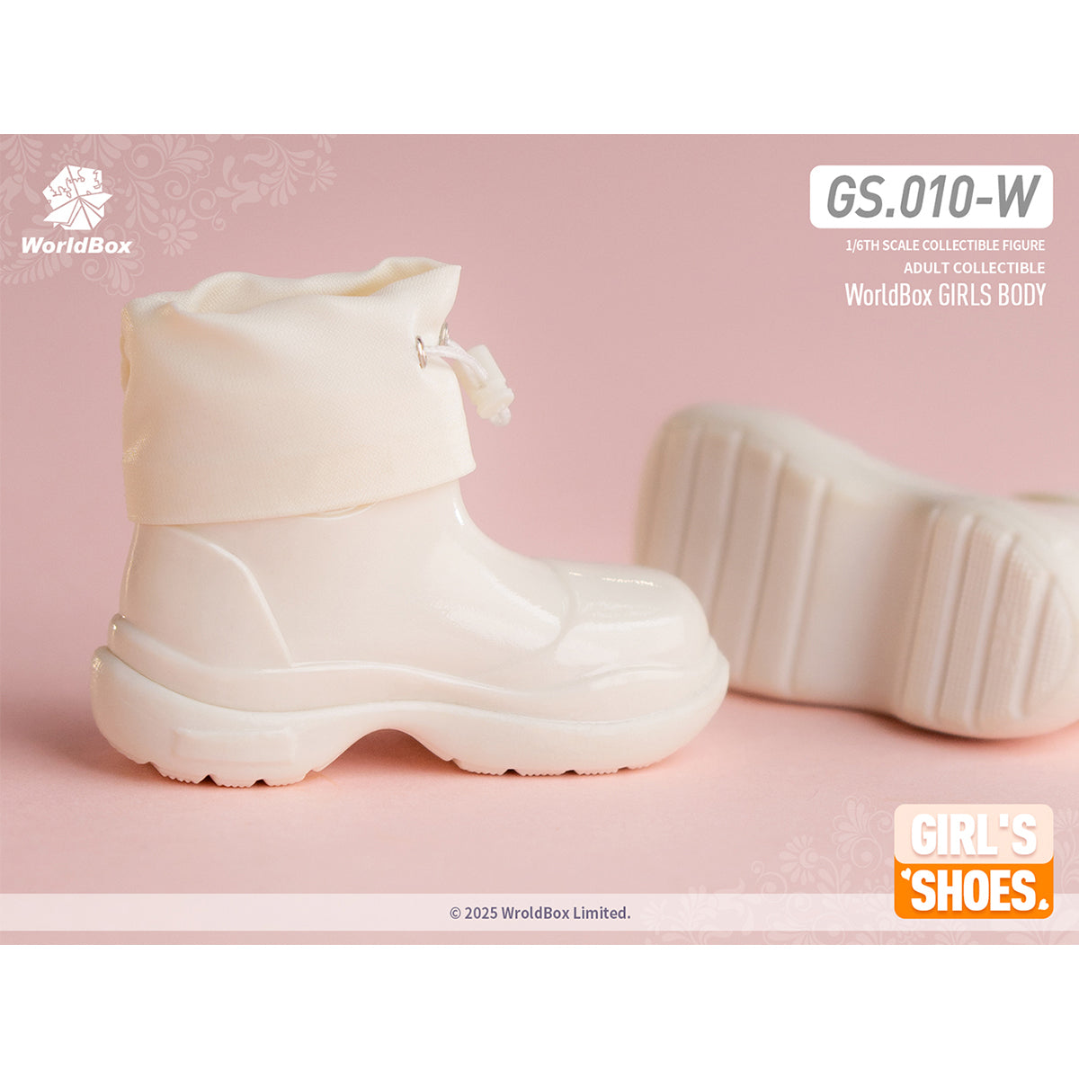 Worldbox Fashion Drawstring Rain Boots Doll Accessory 1/6 Scale Fit Action Figure