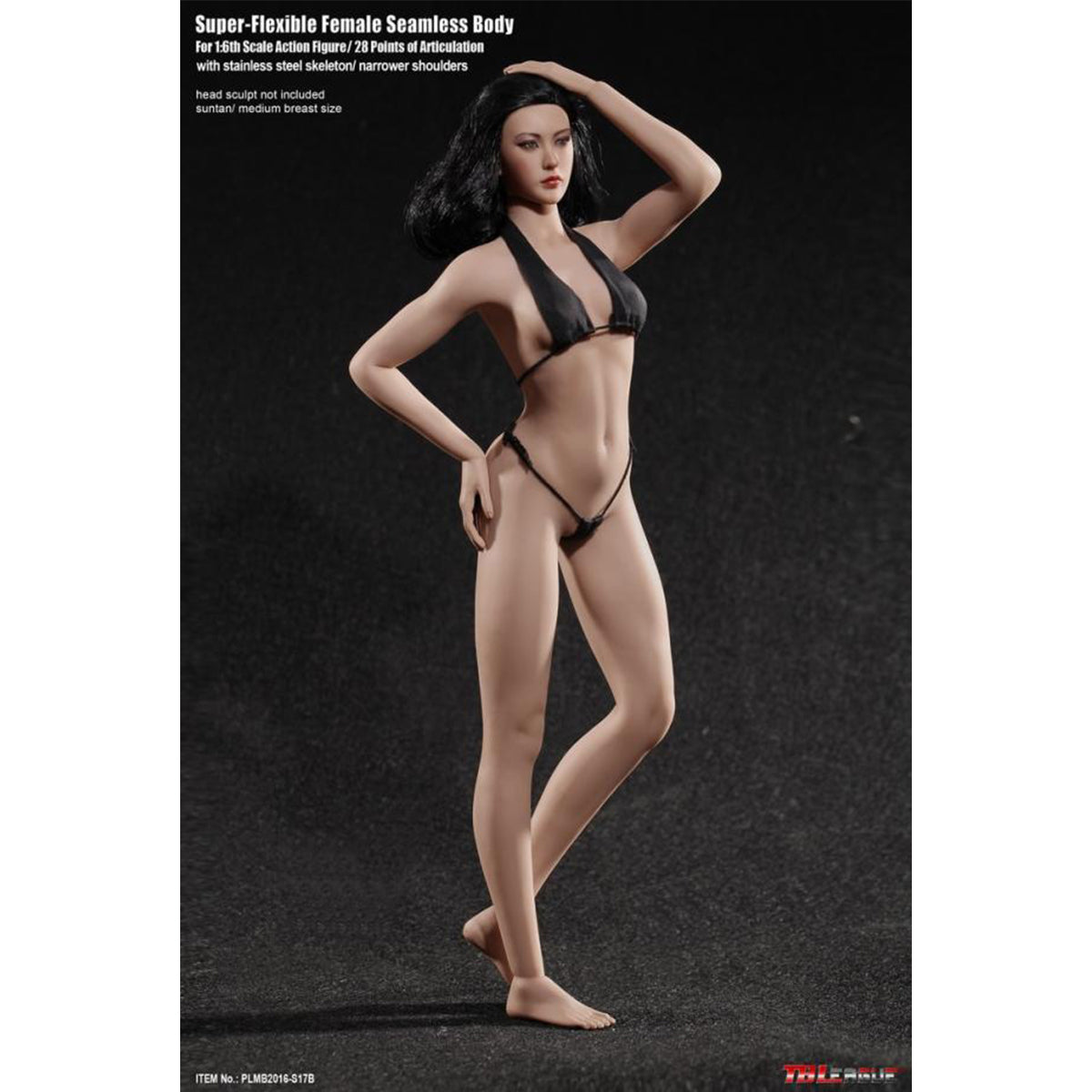 TBLeague Female Seamless Asian Type Medium Bust Headless Detachable Feet 1/6 Scale Action Figure Body