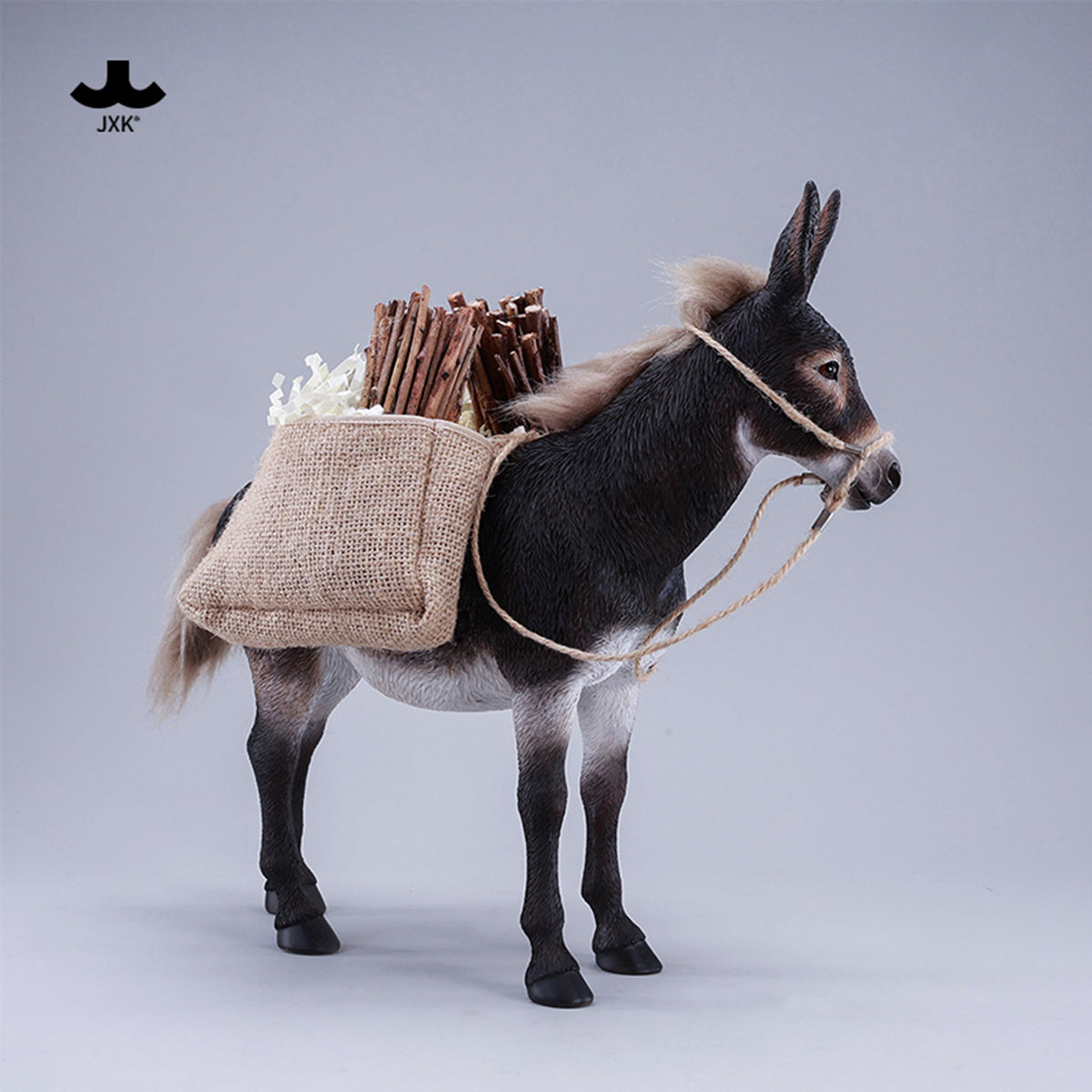 JXK MULE Static Expertly Hand-Painted Lifelike 1/6 Scale Animal Figurine