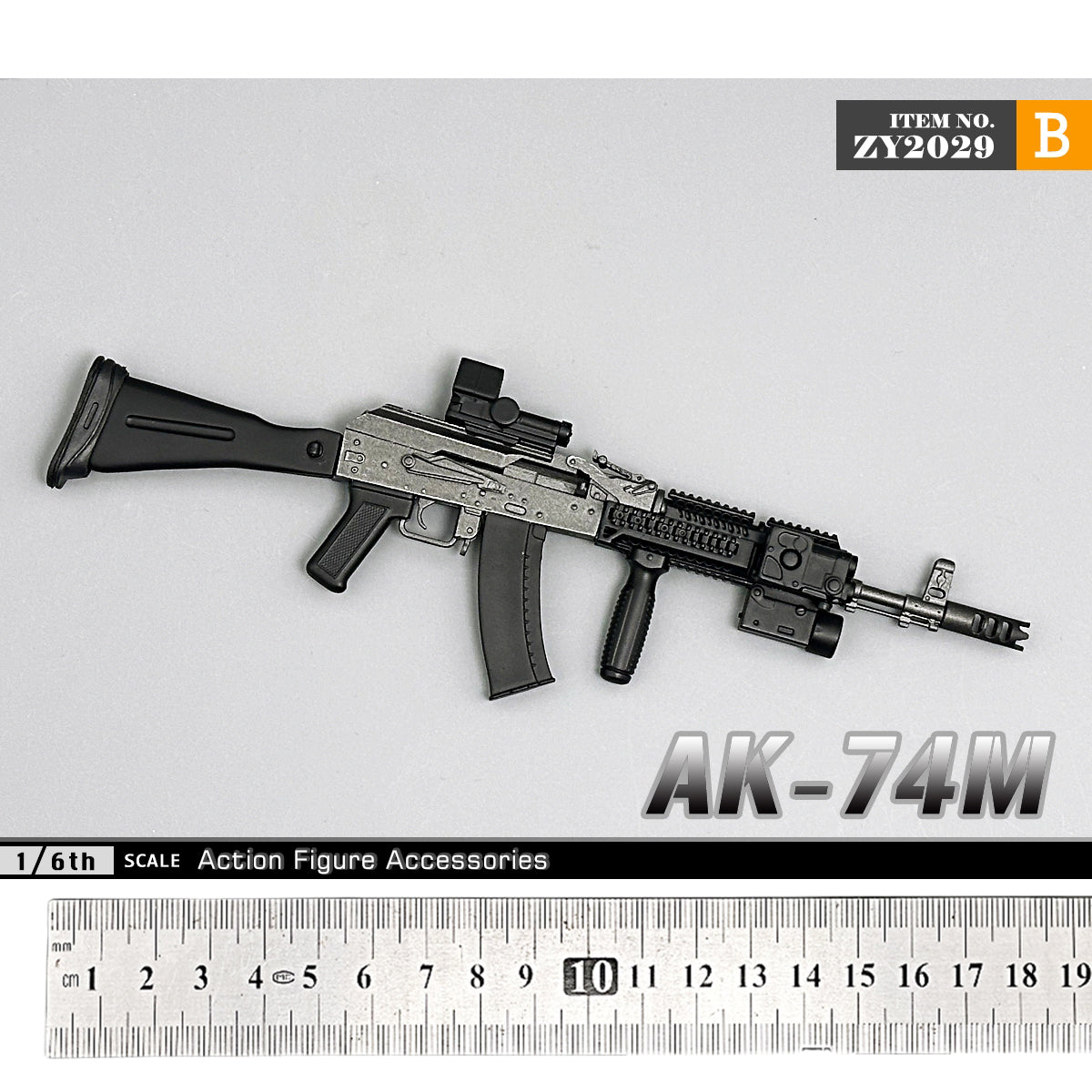 ZYTOYS, AK74M Russian Assault Rifle, Doll Accessory for 12-inches Action Figurine