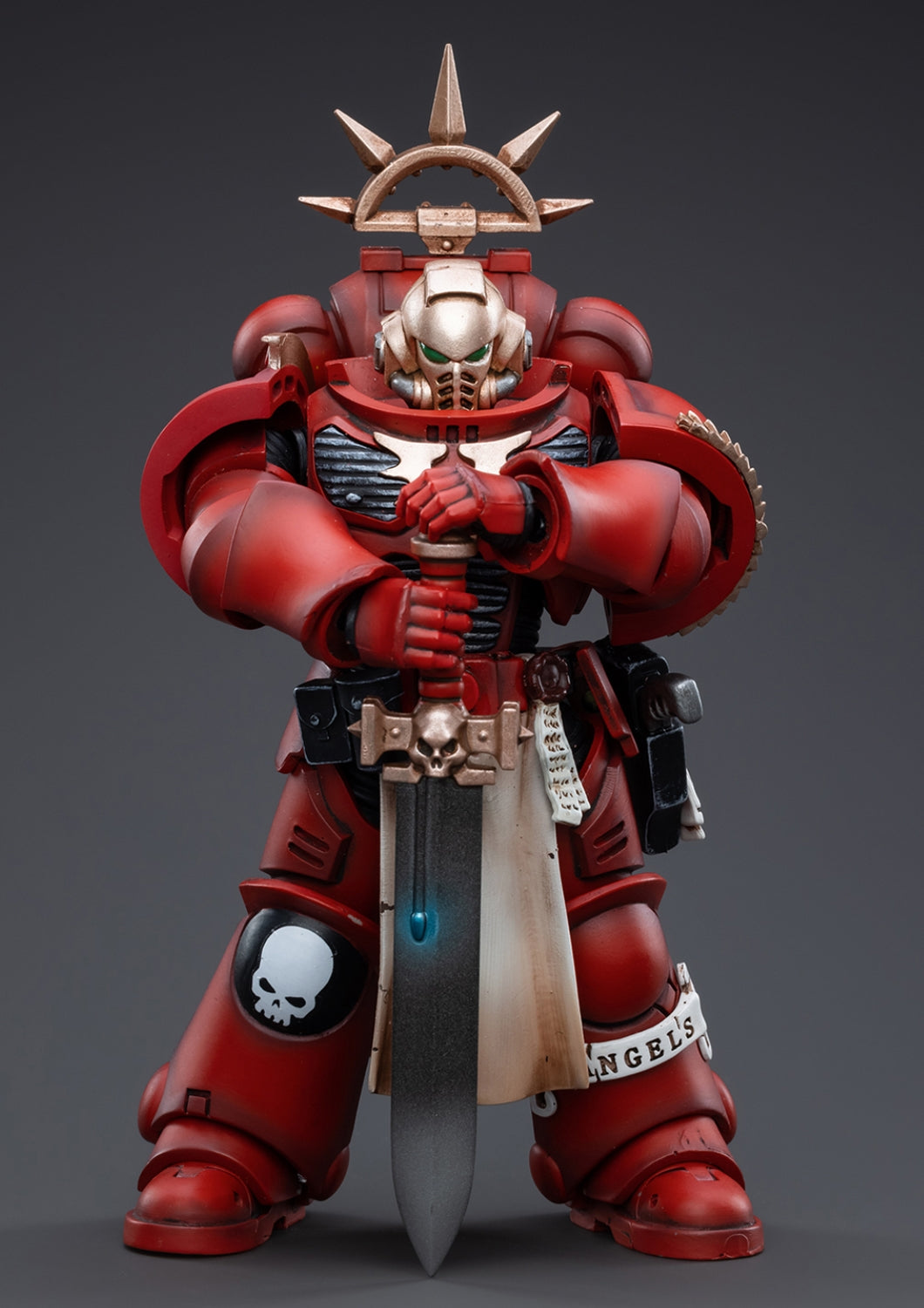 Figurine de collection JoyToy Warhammer 40K : Lennatus, vétéran des Blood Angels, échelle 1:18