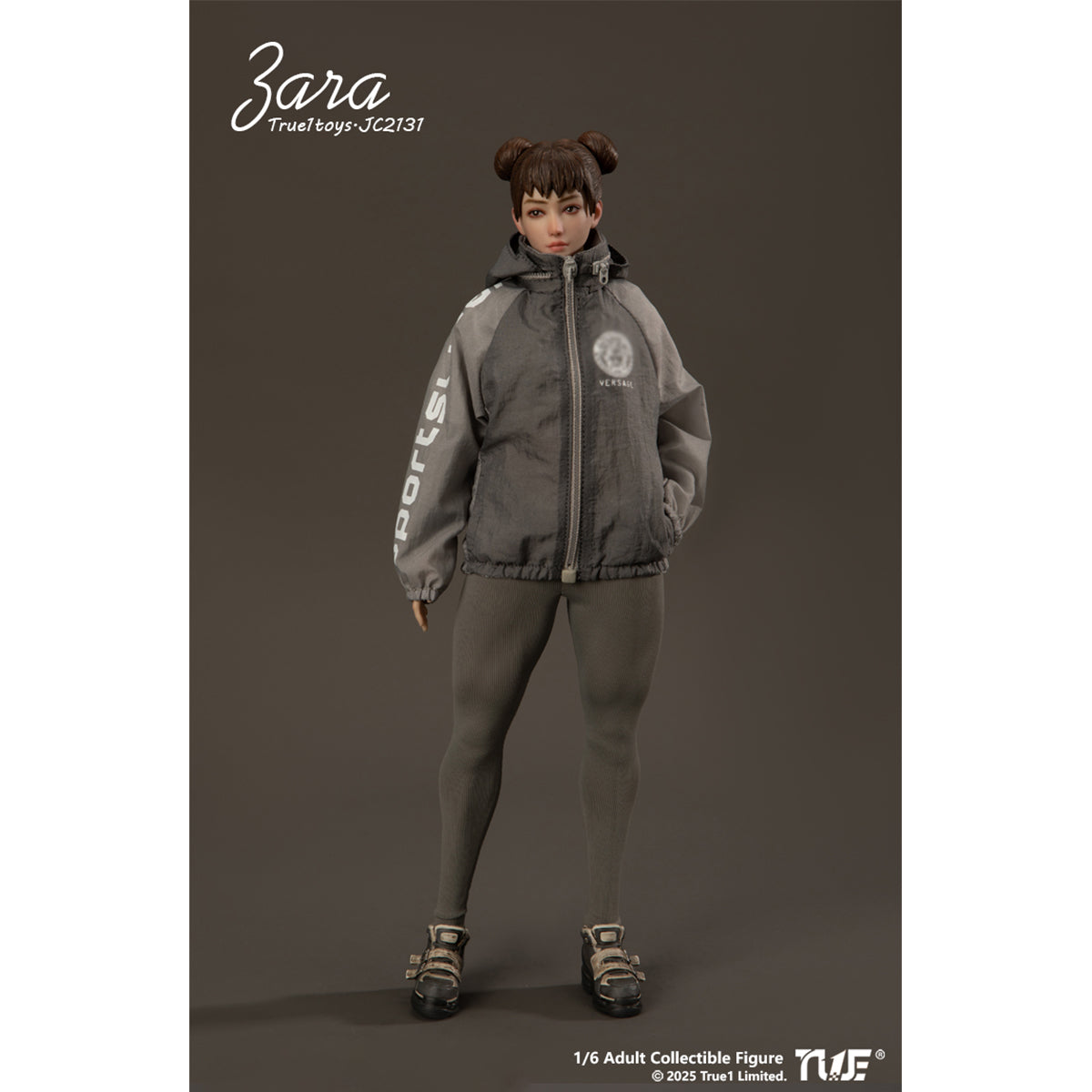 True1Toys JC2131 Sporty Girl ZARA Brown Hair Version 1/6 Scale Action Figure