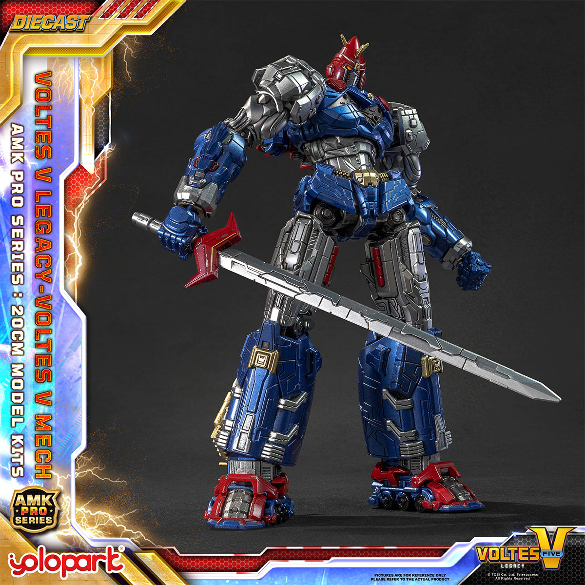 Yolopark AMK PRO Series Choudenji Machine Voltes V Assembly Model Kits