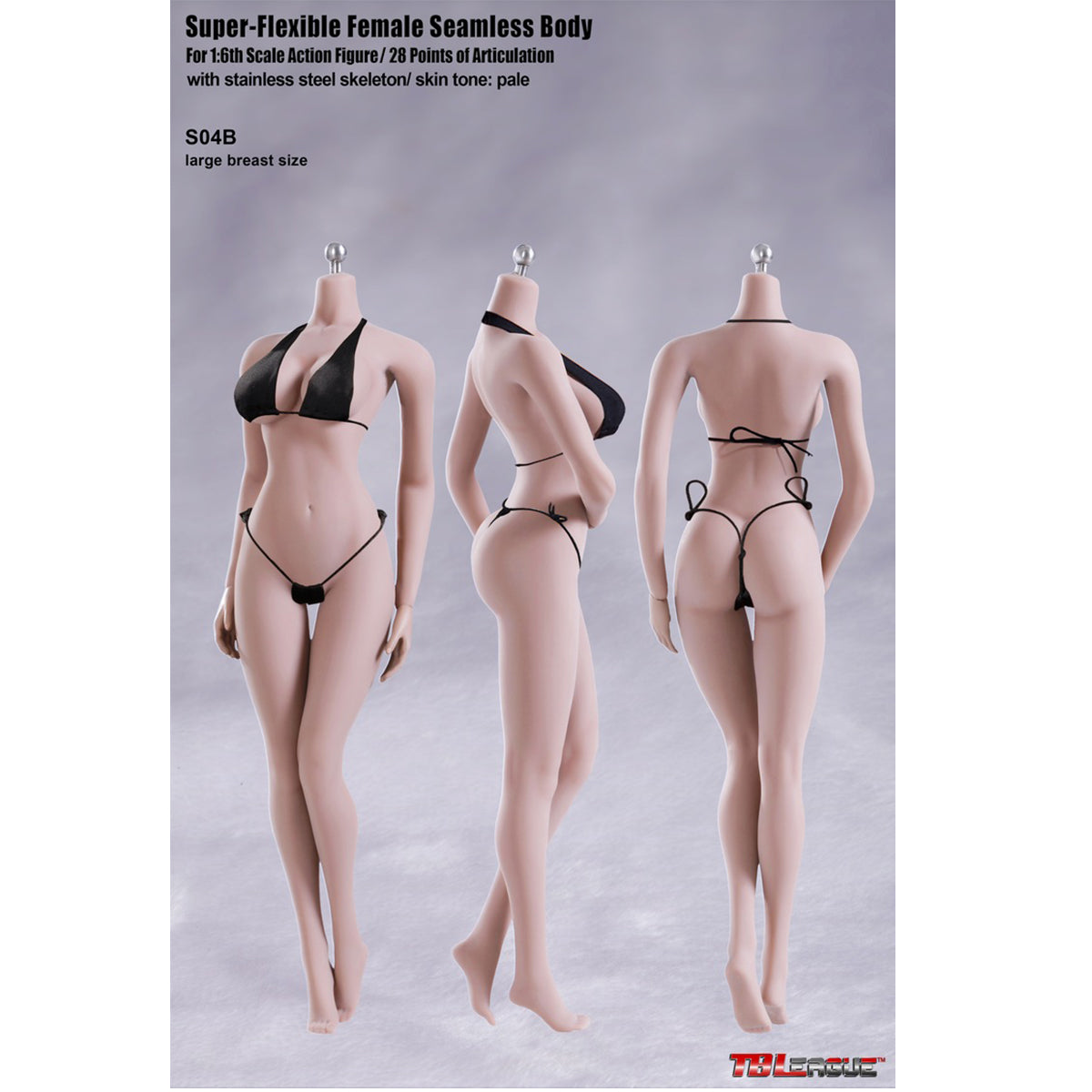 TBLeague Female Seamless Medium Bust/Large Bust Headless Integrated/Detachable Feet 1/6 Scale Action Figure Body