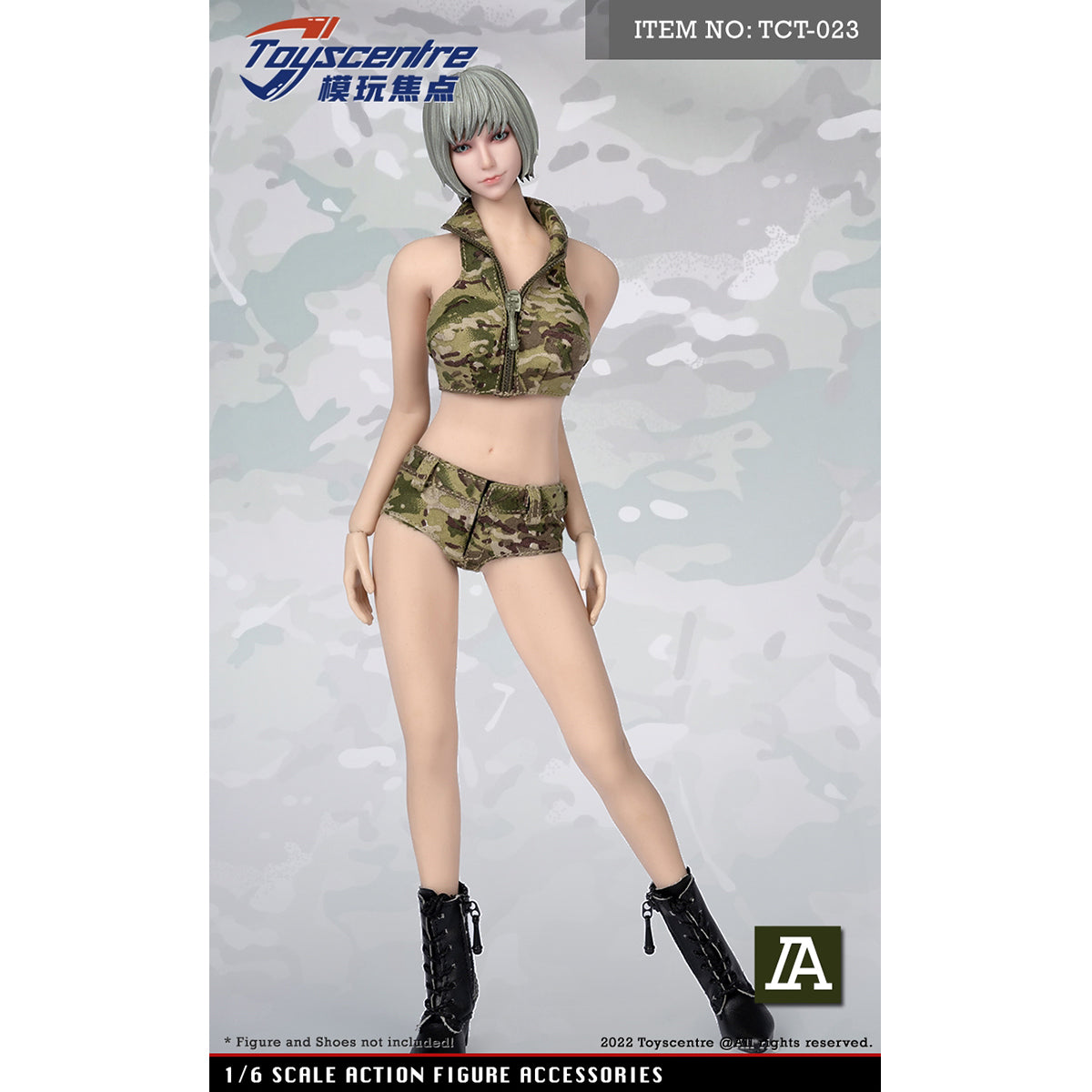 Toyscentre, Female Camo Shorts, Doll Clothes Accessory for 12-inches Action Figurine