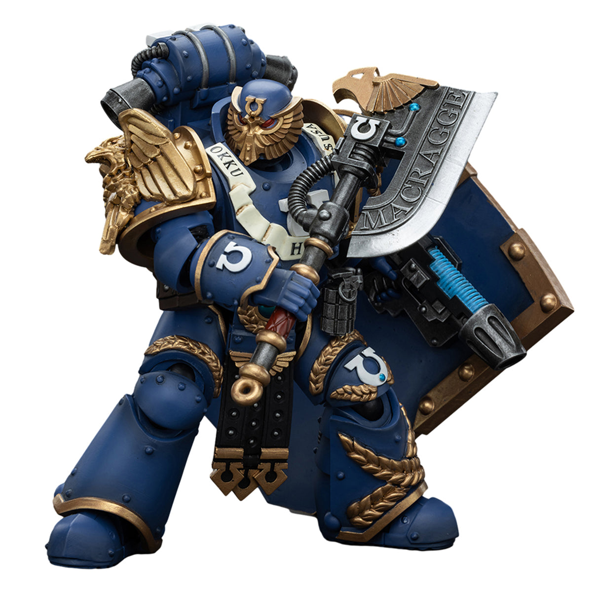 Figura de acción JOYTOY Warhammer La Herejía de Horus Ultramarines Invictarus Suzerain Squad Suzerain 3