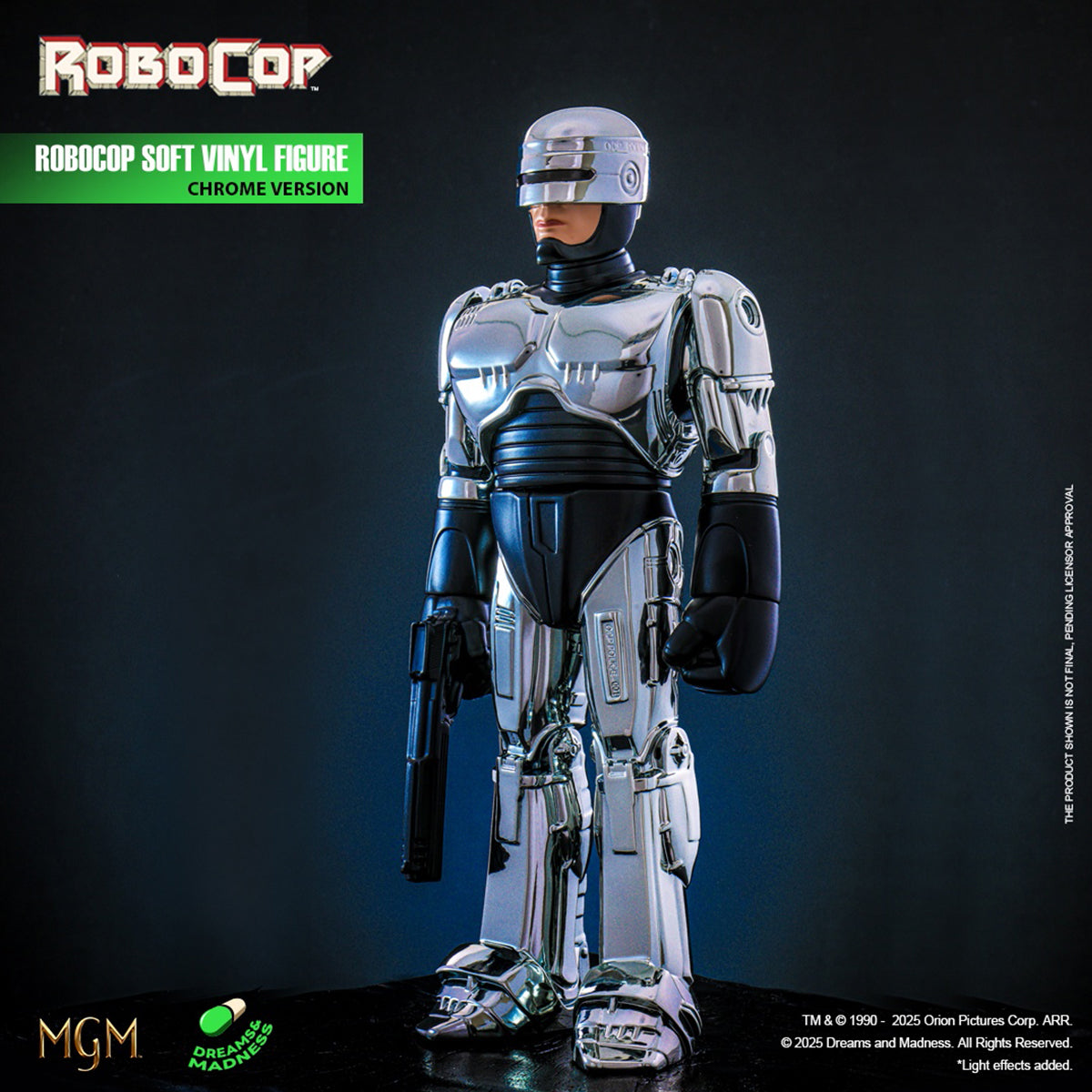 MGM, Robocop Soft Vinyl, Electroplated Silver Edition/Battle-Damaged Edition, Articulated Action Figures