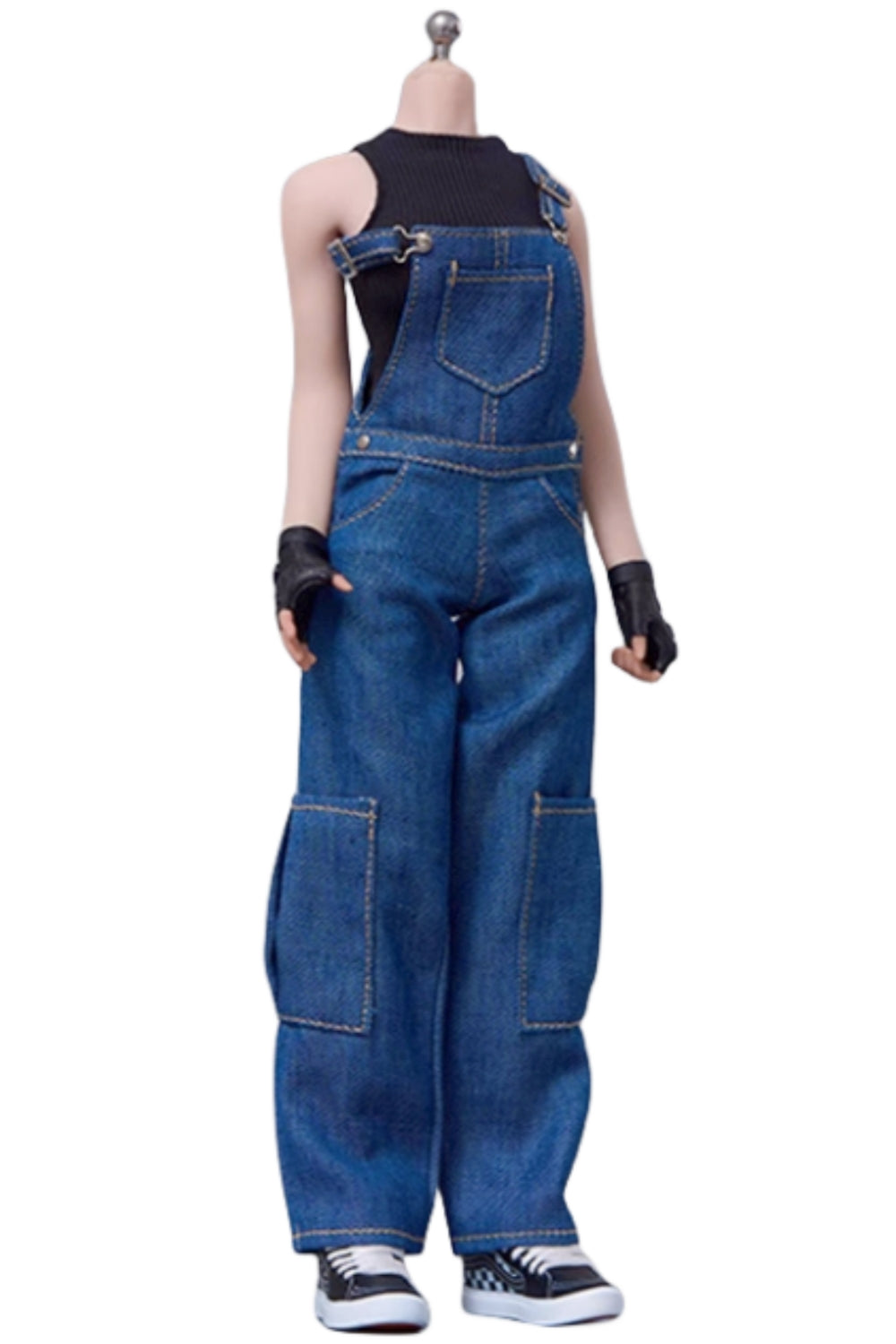 Cdtoys Female Figure Doll Clothes: Denim Suspender Jeans For