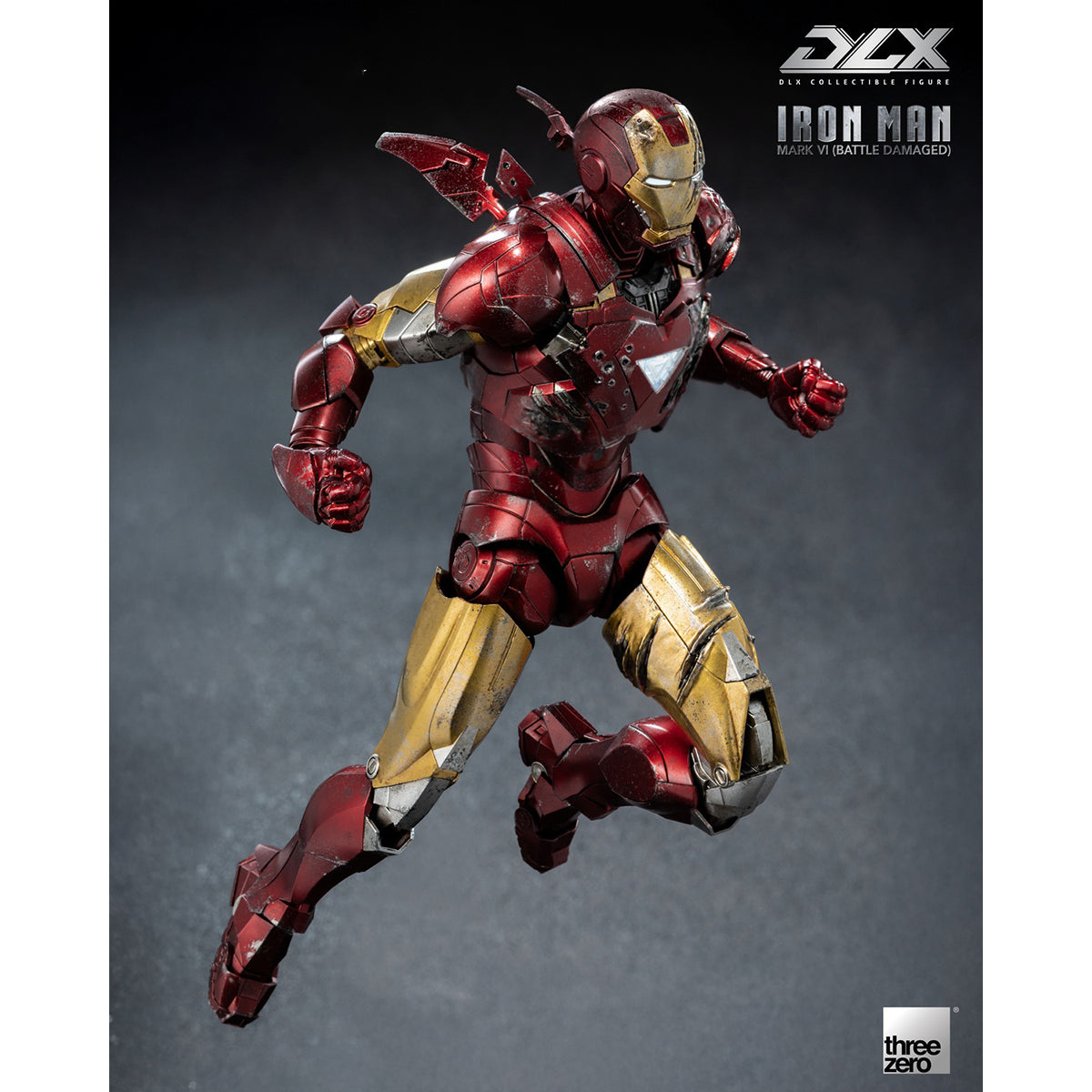 Threezero DLX Iron Man Mark 6 Battle Damaged Version 3Z09180C0 Action Figure