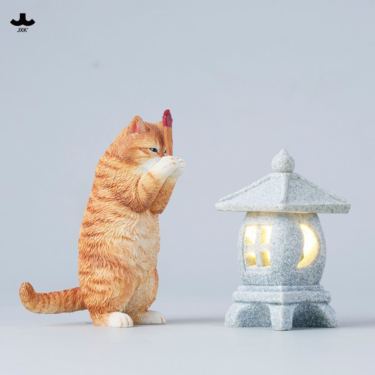 JXK Wishing Cat (JXK341) Static Expertly Hand-Painted Lifelike Animal Figurine