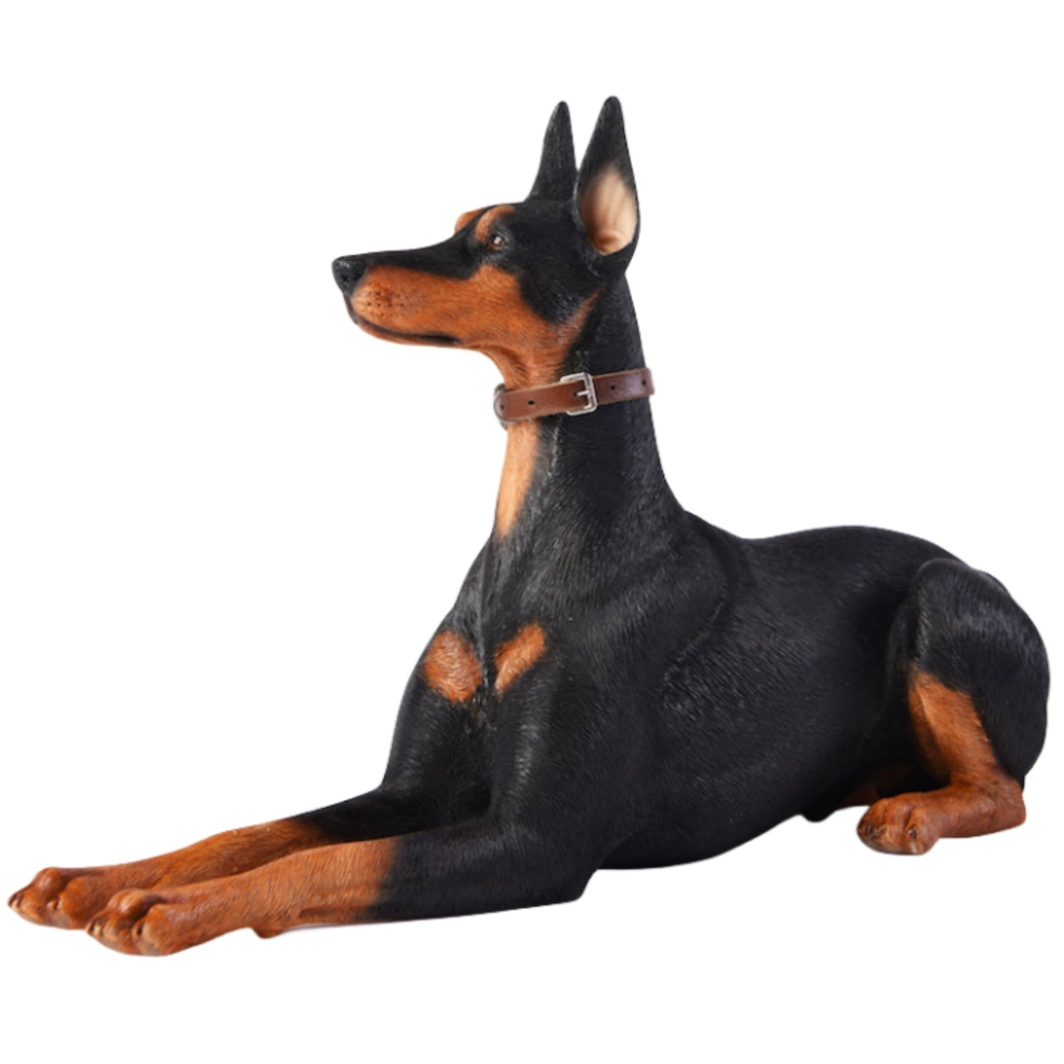 Figura de perro coleccionable JXK: Doberman Pinscher, pintada a mano por expertos, realista, de resina segura, miniatura a escala 1:6.