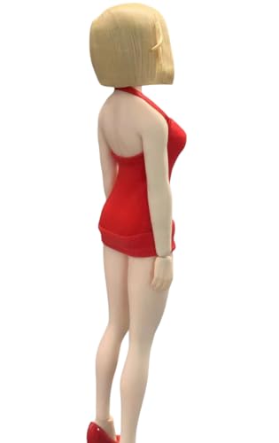 Ropa para muñeca a escala 1/12: Vestido halter, accesorio coleccionable