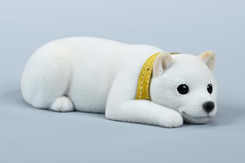 Figura de perro coleccionable pequeña JXK: Shiba Inu en bandada, figura de animal