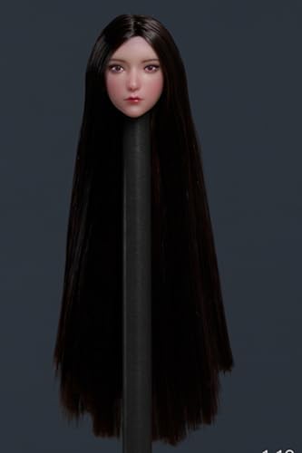 1:12 Scale Female Head Sculpt, Cute Girl Head Sculpture for 6-inch Action Figures