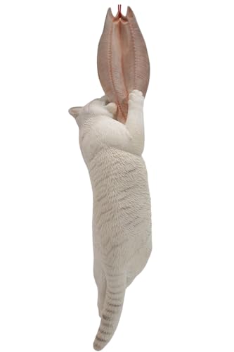 JXK Collectible Cat Figure: Cats That eat Fish 2.0, Expertly Hand-Painted, Lifelike, Safe Resin, 1:6 Scale Miniature Animal Figurine
