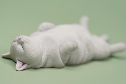 Figura de gato coleccionable JXK: Lethargic Cat 6.0, pintada a mano por expertos, realista, de resina segura, miniatura a escala 1:6.
