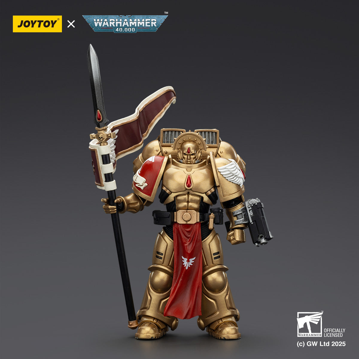 (Only Shipped to the US) JOYTOY Blood Angels Sanguinary Guard 3 with Angelus Boltgun and Encarmine Spear JT01864 1/18 Scale Action Figure