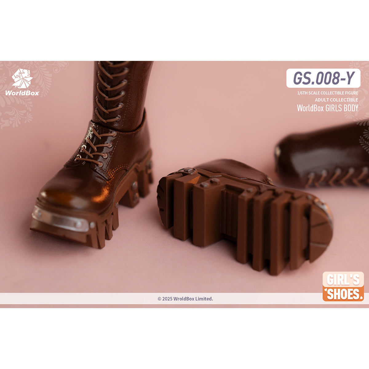 Worldbox Dual‑Wear Bulldozer‑Style Boots GS008 Doll Accessory 1/6 Scale Fit Action Figure