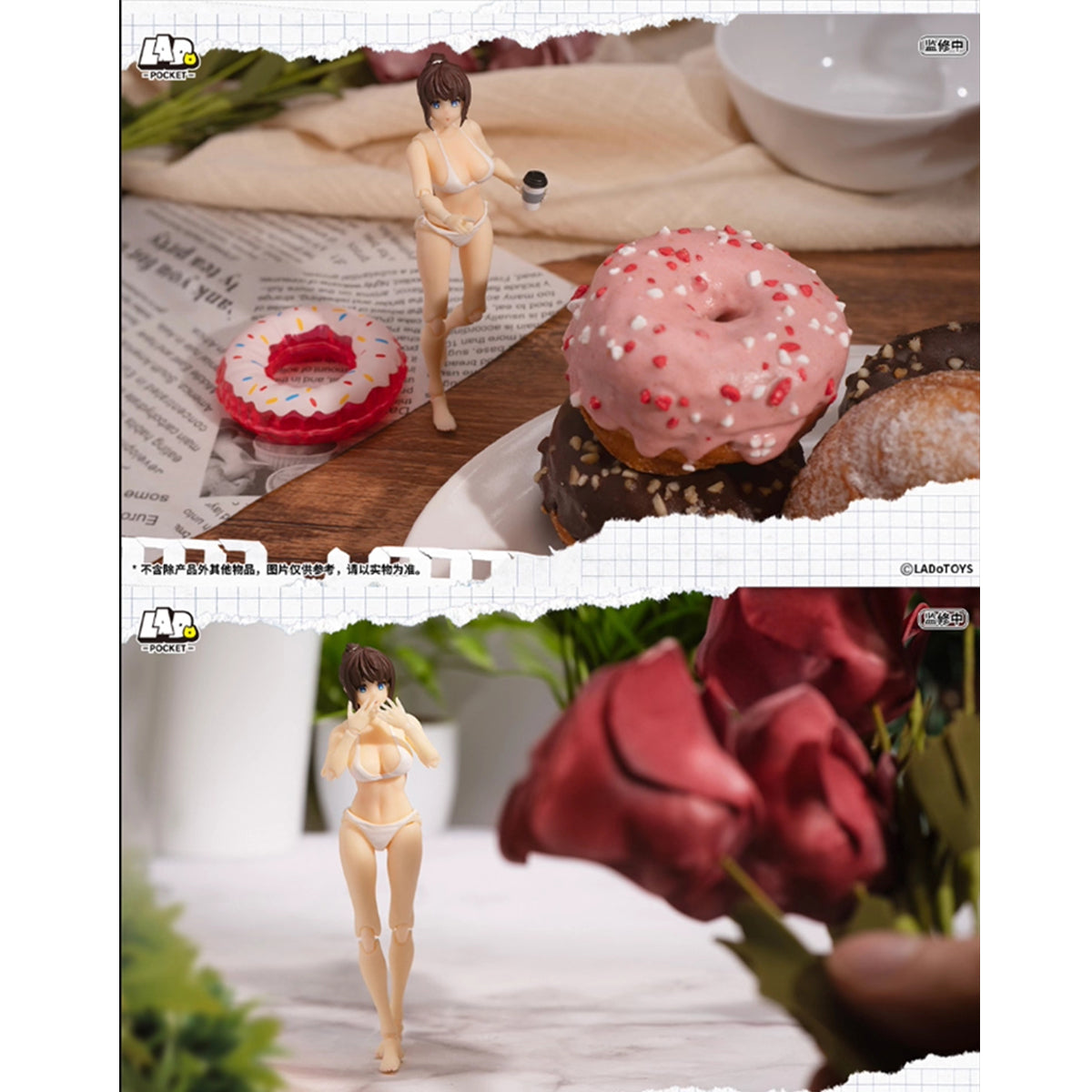 LADoTOYS, Pocket Girl Swimsuit Girl, Painted Finished Action Figures