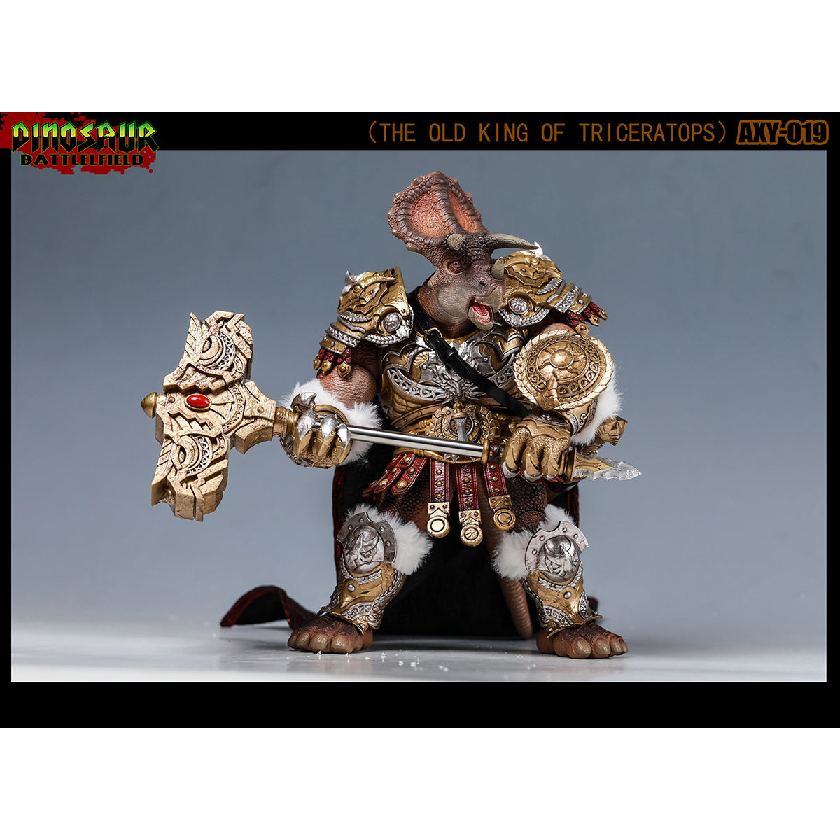 AXYTOYS Dinosaur Battlefield The Old King of Triceratops & The New King of Triceratops 1/12 Scale Action Figure