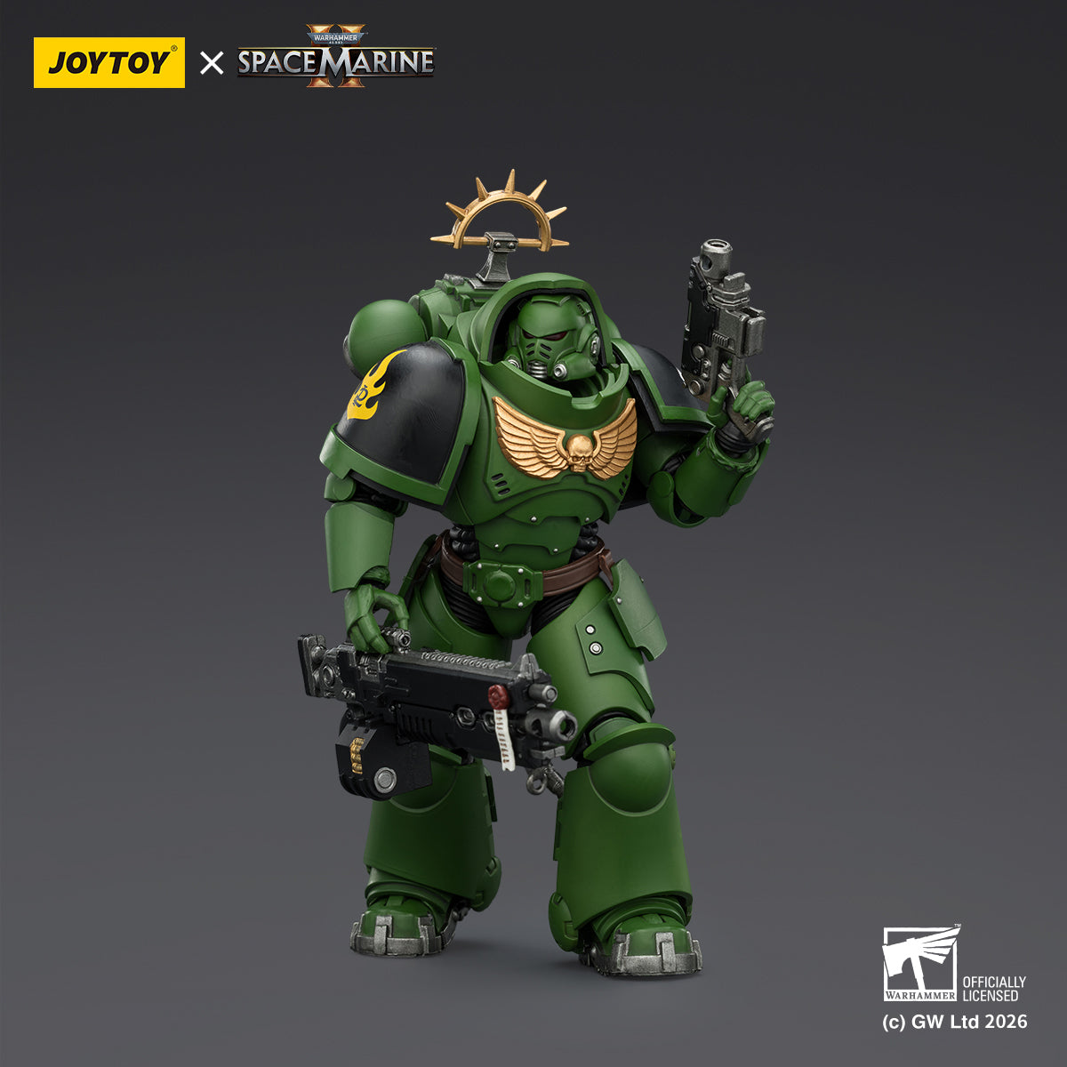 JOYTOY Warhammer 40,000: Space Marine 2 Heavy Intercessor with Heavy Bolt Rifle and Bolt Pistol (Game Edition) 1/18 Scale Action Figure