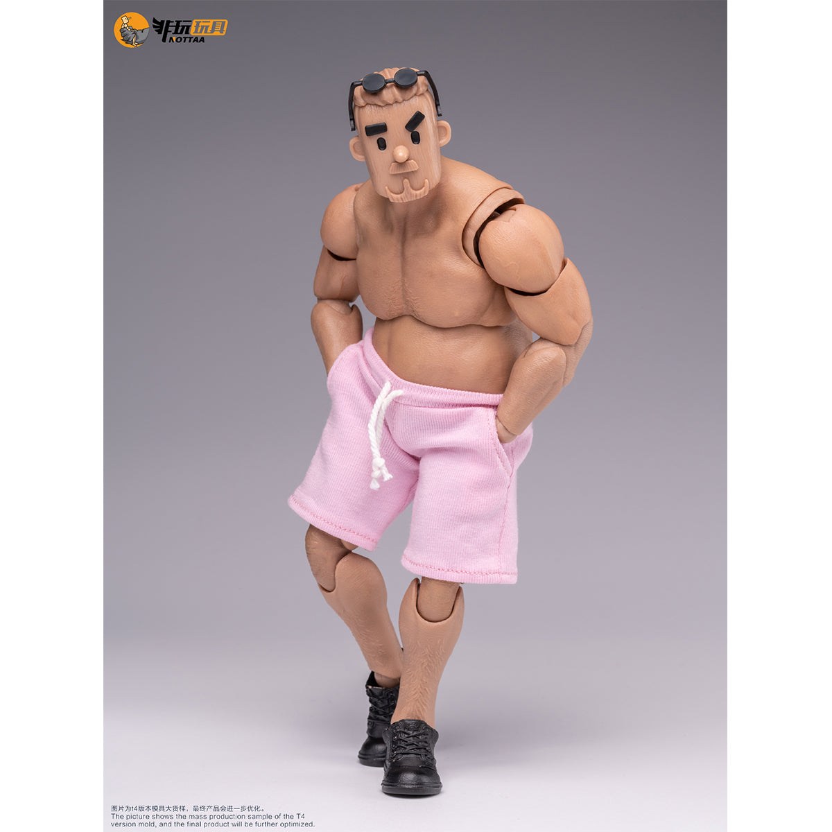 NOTTAA, Articulated joints Middle-aged Square-headed Suntan-Skined, 1/12 Scale Action Figure Body