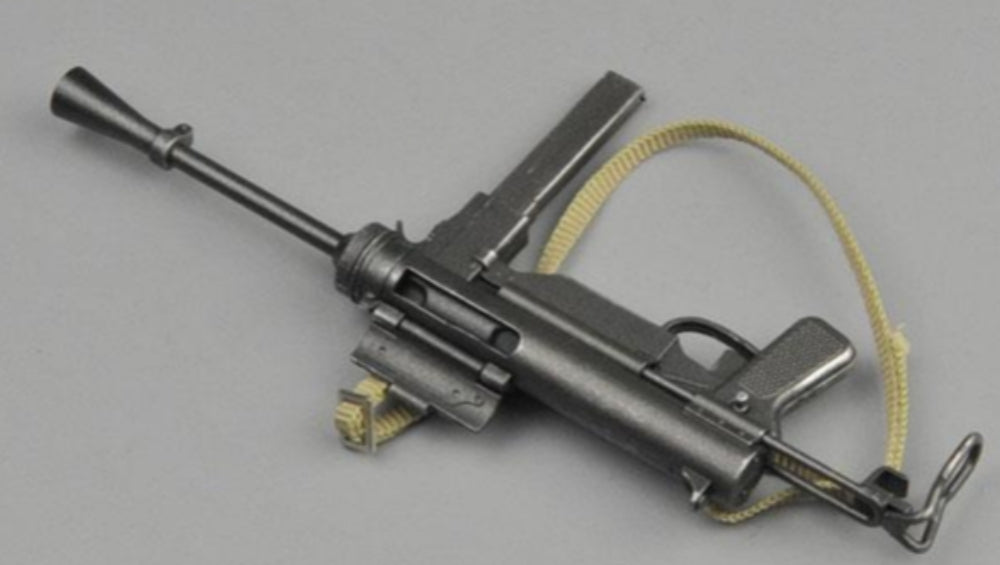 ZYTOYS 1/6 Scale M3 Submachine Gun Grease Gun Model ZY2005 Action Figure Accessory with Silencer and Magazines