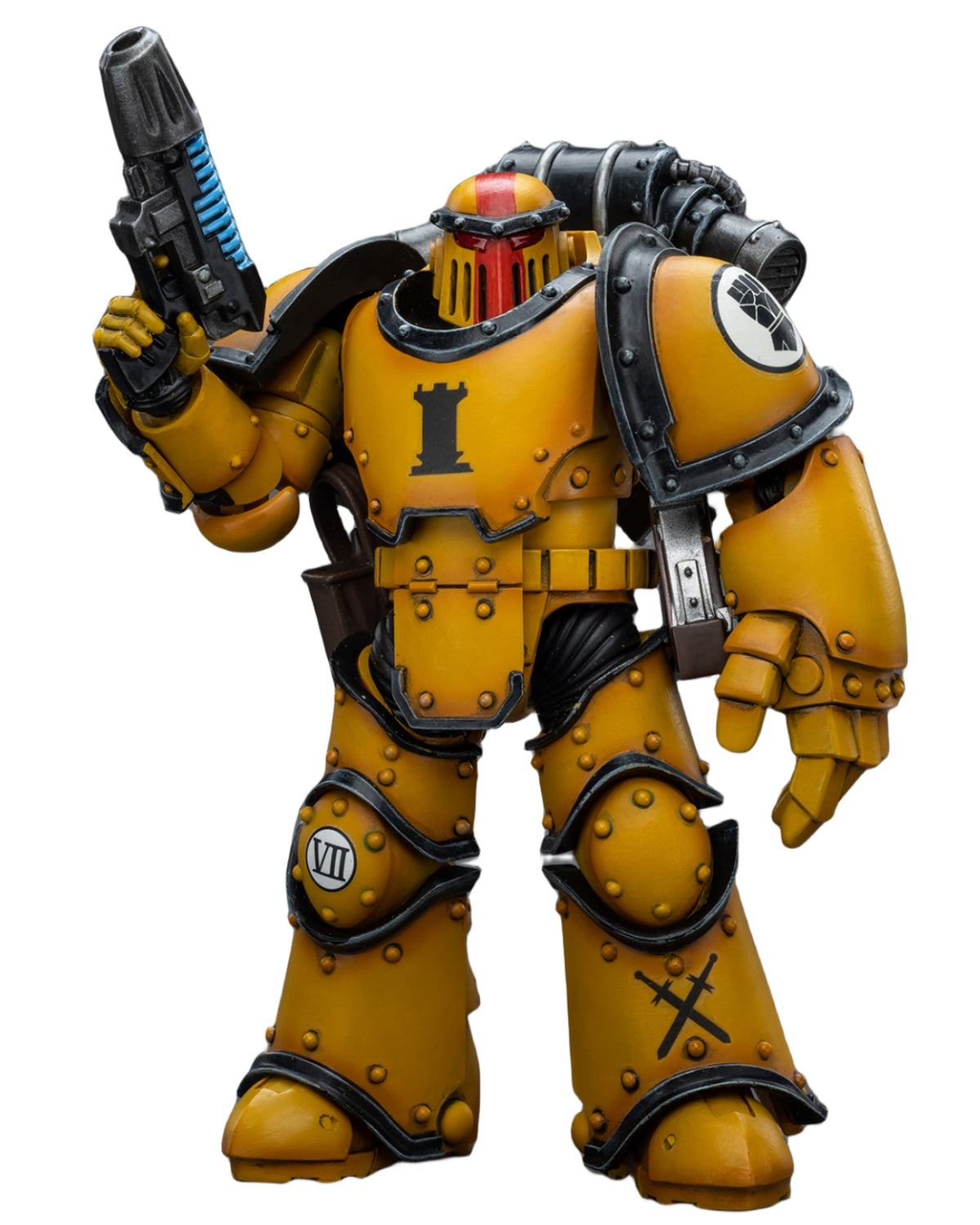 Figurine de collection JoyToy 40K : Imperial Fists Legion MkIII Tactical Squad Sergent avec Power Fist, échelle 1:18, figurines d'action JT9060